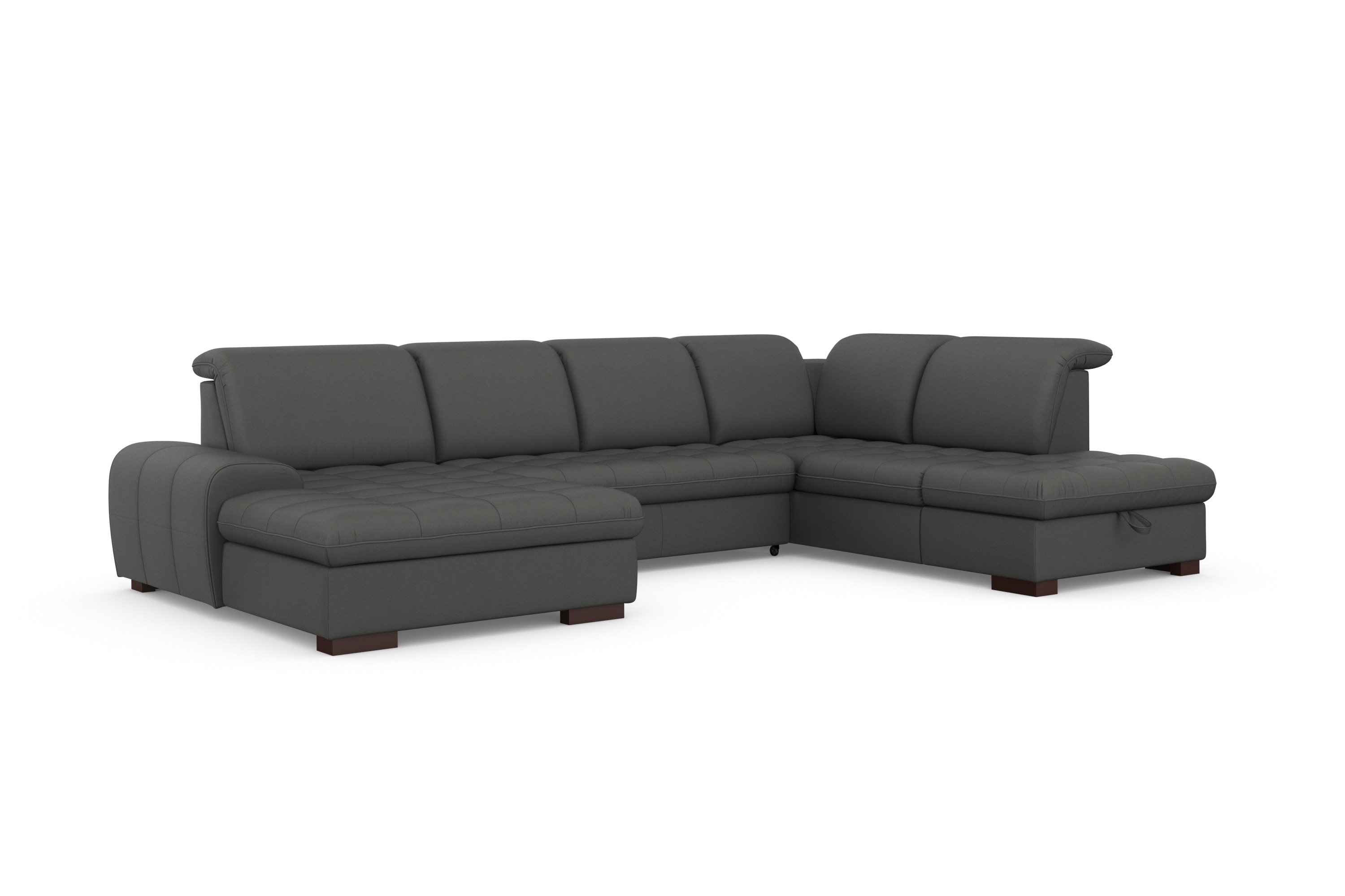 Thumbnail - sit&more Wohnlandschaft "Luxor U-Form", wahlweise mit Bettfunktion, Bettkasten und Kopfteilverstellung