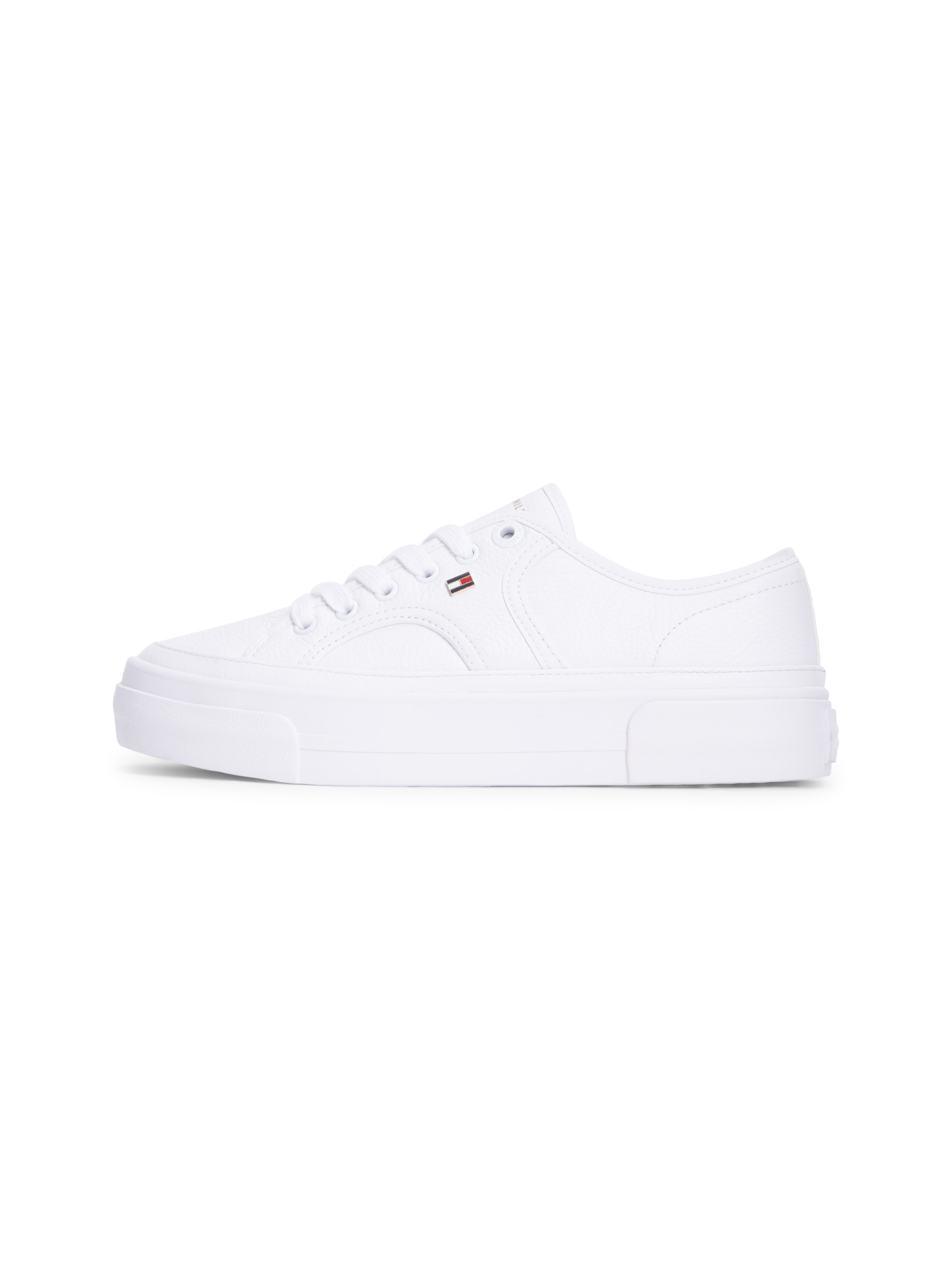 Tommy Hilfiger Plateausneaker »PLATFORM VULC SNEAKER PIPING LTR«  Freizeitschuh, Halbschuh, Schnürschuh mit seitlichem Flaggen-Element