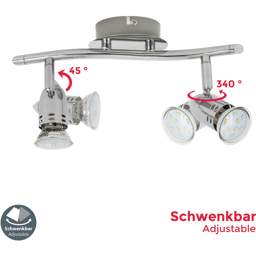 B.K.Licht LED Deckenspots »Carina«, 2 flammig-flammig