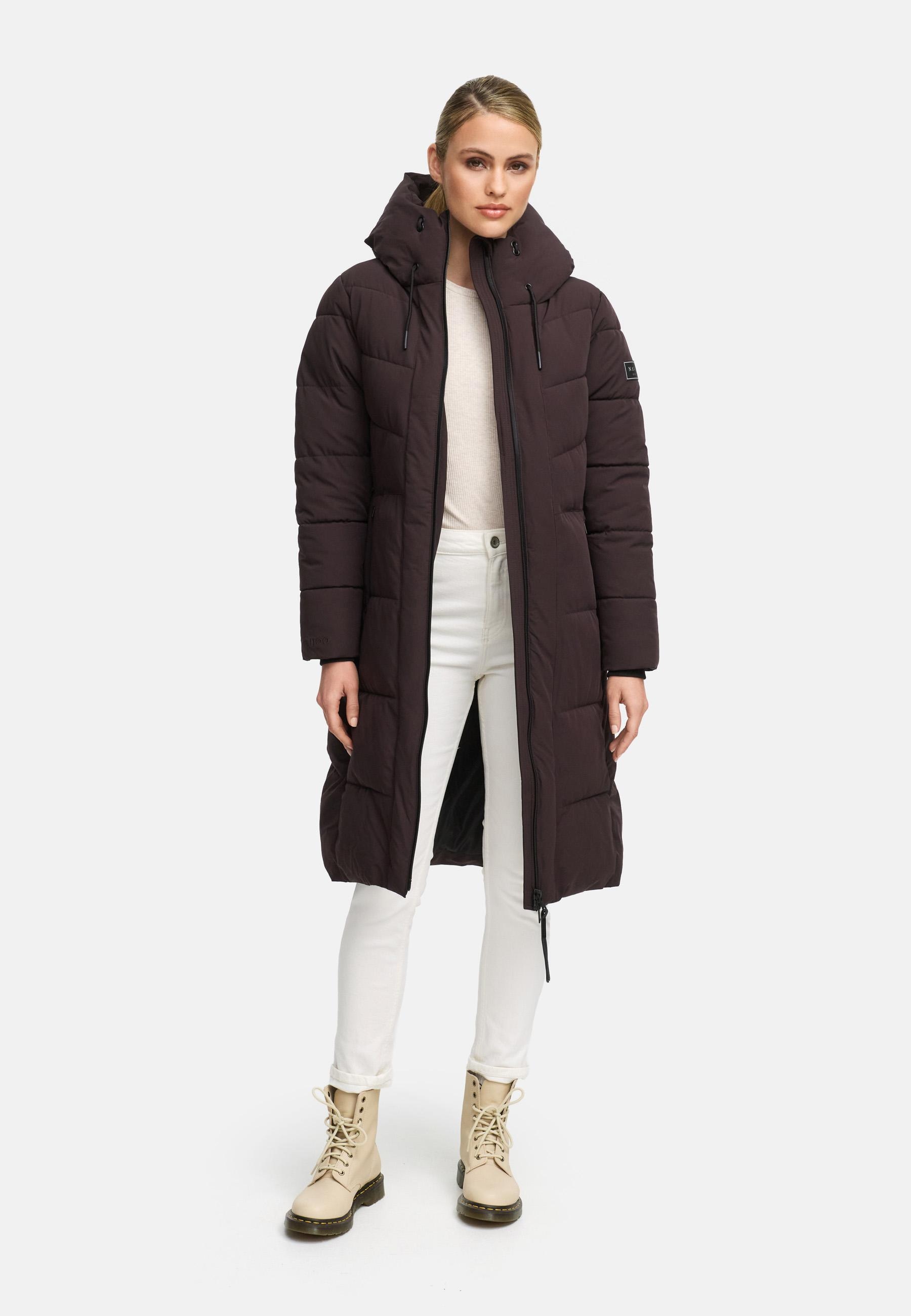 Navahoo Steppmantel »Schokokuss XIV«, Warmer Damen gesteppter Wintermantel mit Kapuze