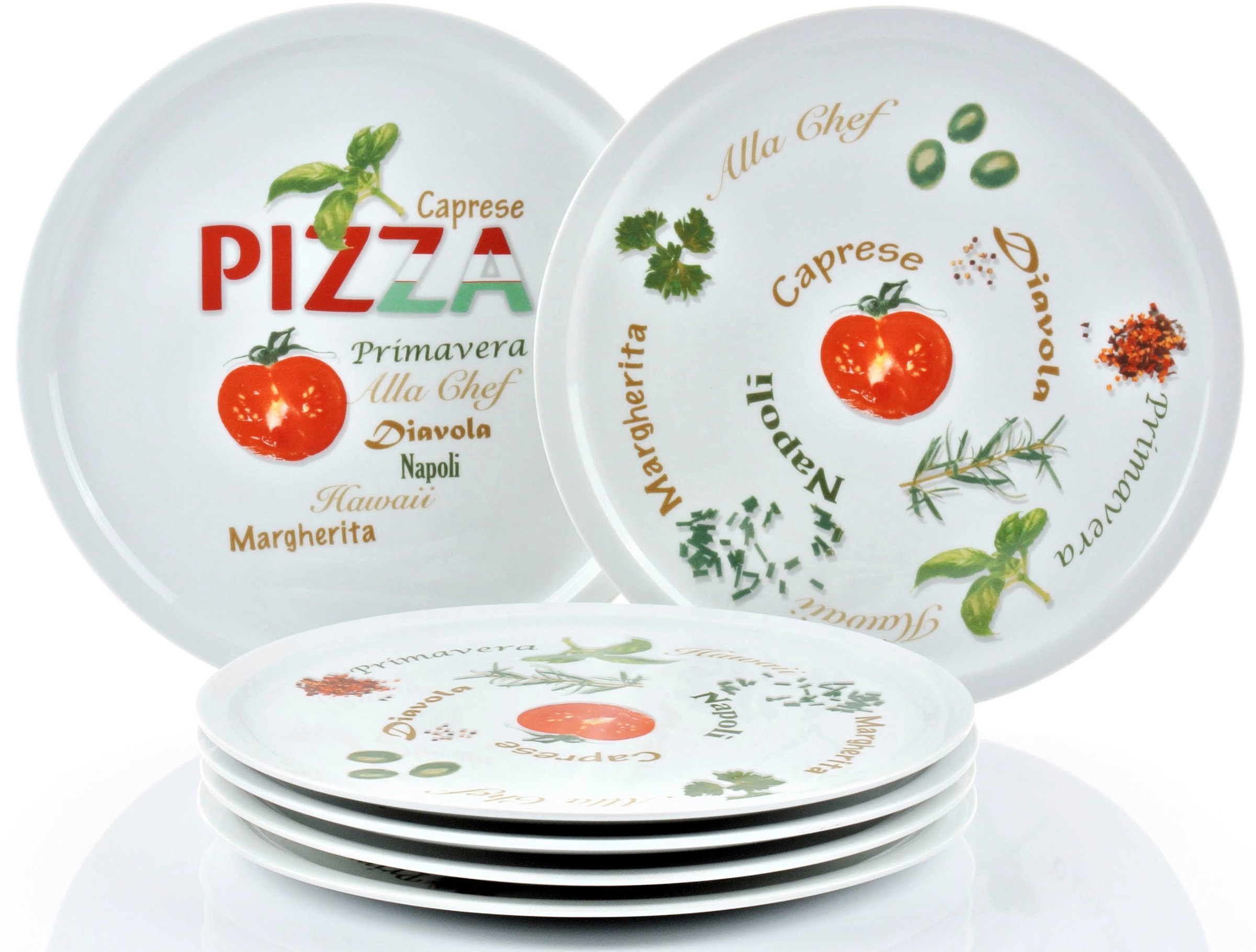 Retsch Arzberg Pizzateller »Italia«, (6 St.), Porzellan