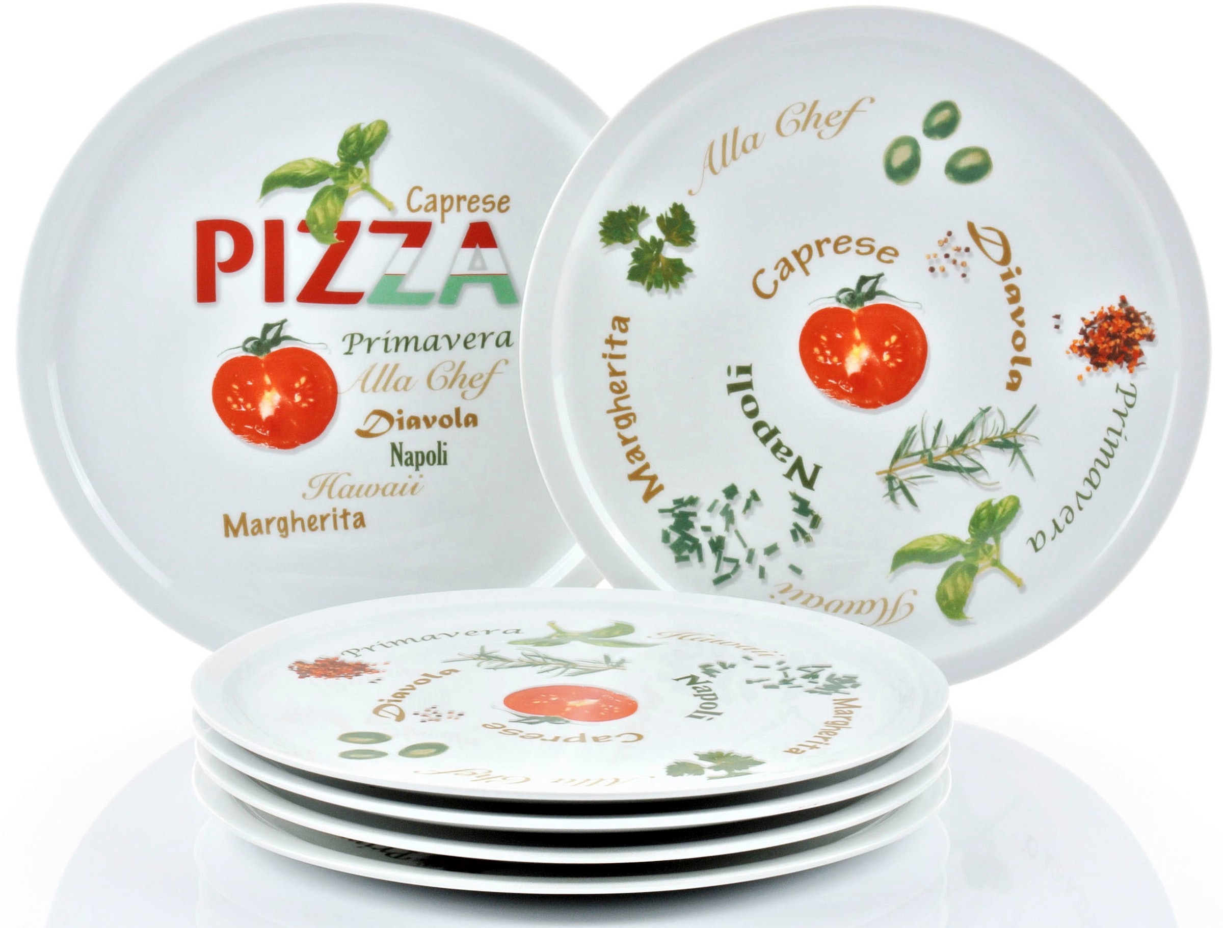 Retsch Arzberg Pizzateller "Italia" Teller Set, Porzellan