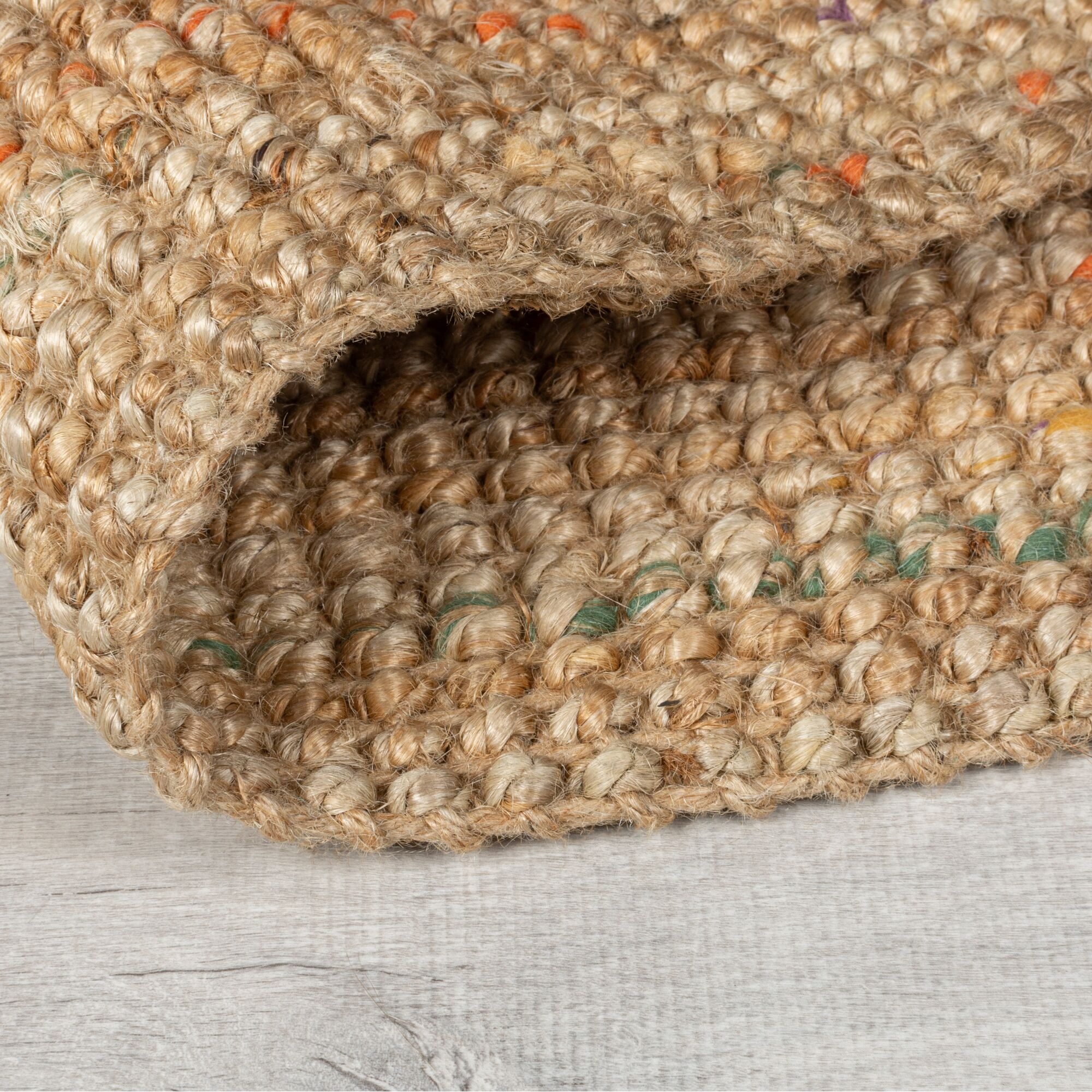 Läufer FLAIR RUGS "Jute Boucle", bunt, B:60cm H:7mm L:230cm, Jute, Teppiche, Läufer, aus 100% Jute, mit Fransen, aus Naturfasern 2