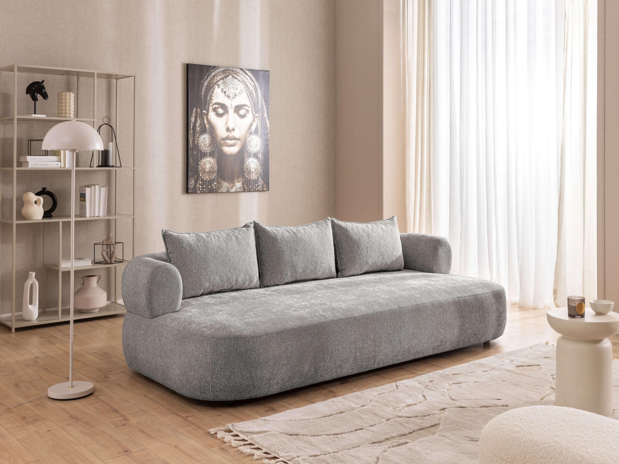 Home affaire Big-Sofa »LUSSAC 4-Sitzer Design-Sofa mit Zierkissen, Maße B/T/H: 242/123/78 cm« hoher Sitzkomfort und modernes Design, Sofa ohne Bettfunktion