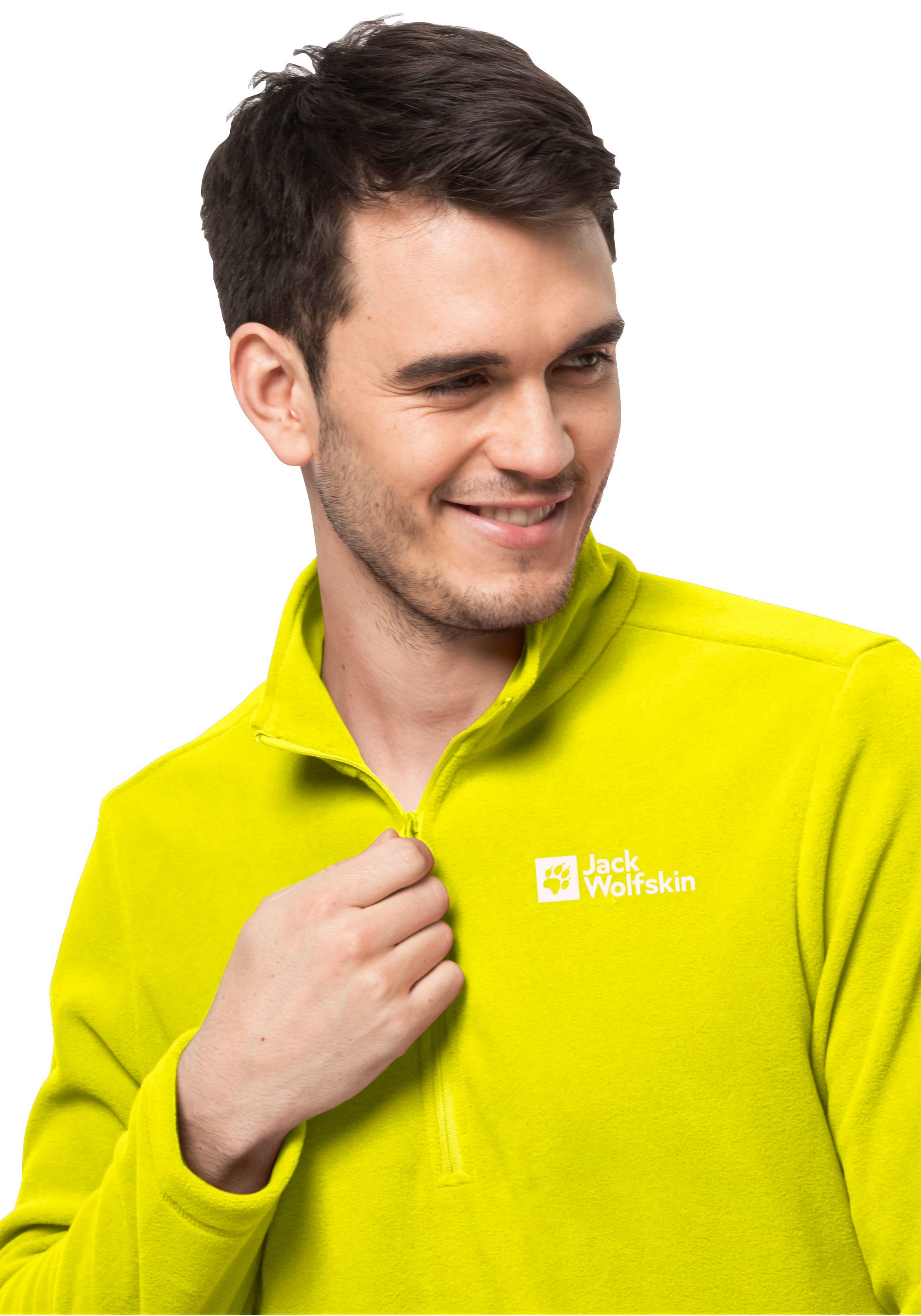 Thumbnail - Jack Wolfskin Fleecepullover "TAUNUS HZ M", aus recyceltem Polyester, atmungsaktiv