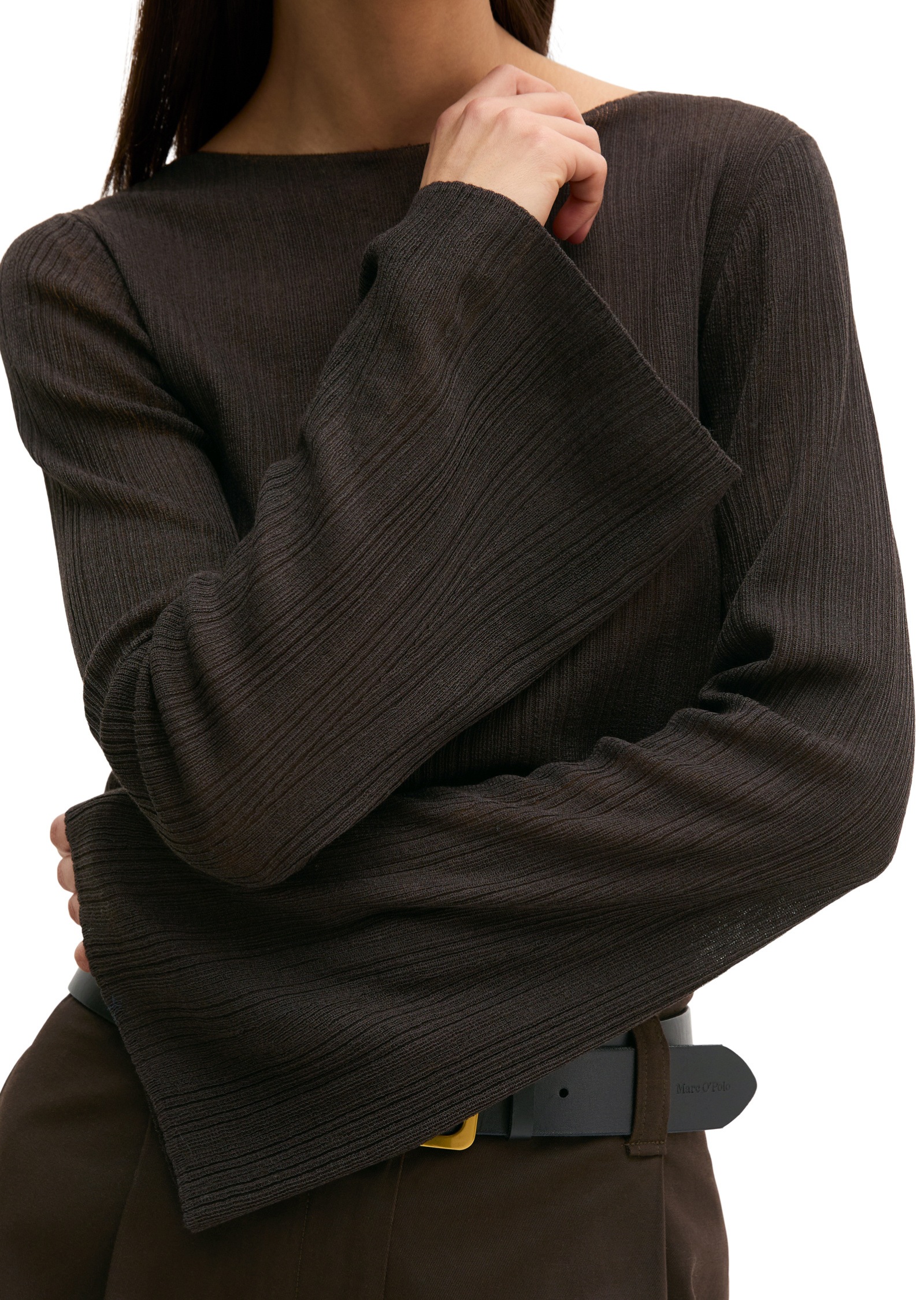 Marc O'Polo Strickpullover »aus edlem Viskose-Leinen-Mix«