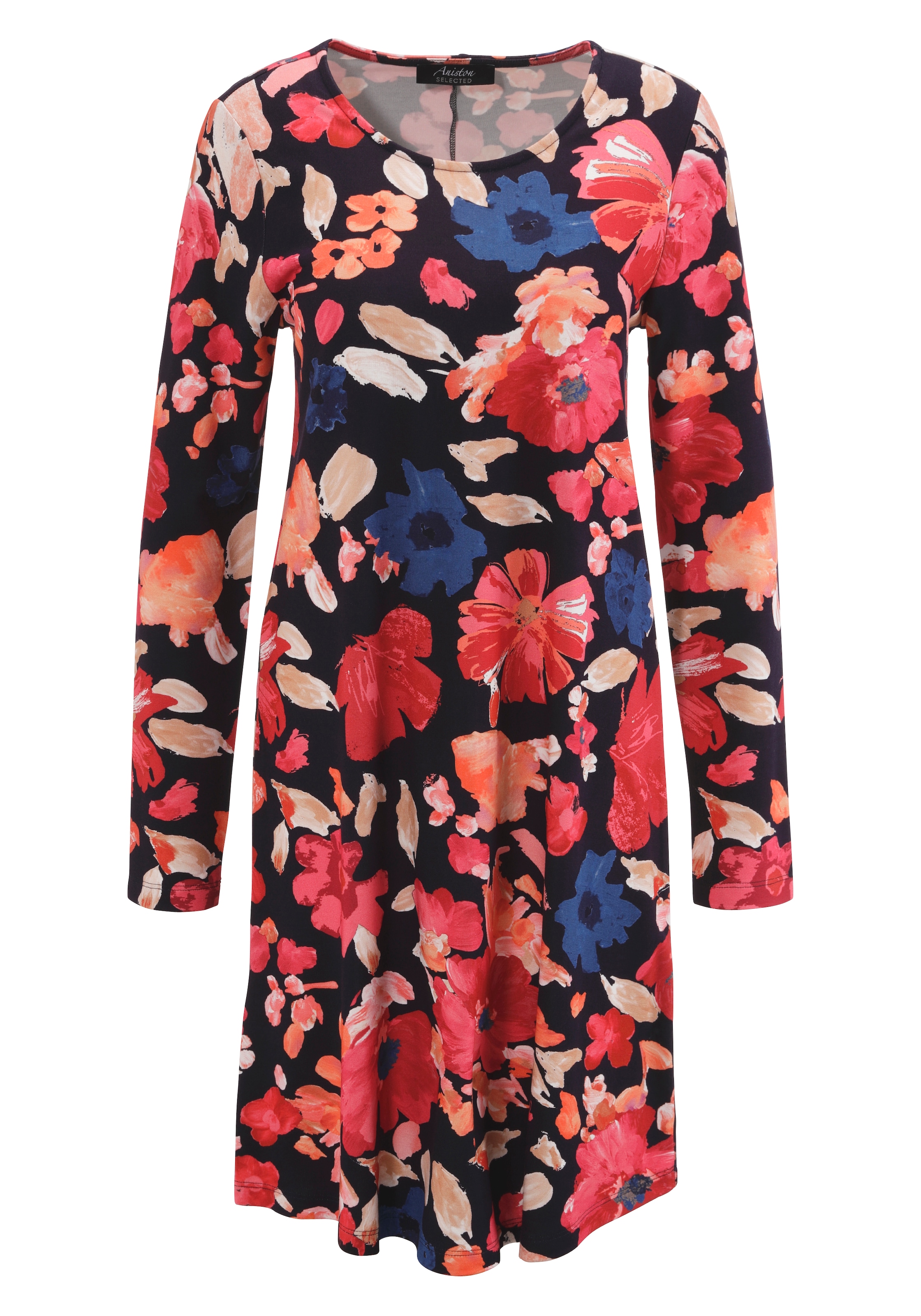 Aniston SELECTED Jerseykleid, in leichte A-Linien-Form - NEUE KOLLEKTION