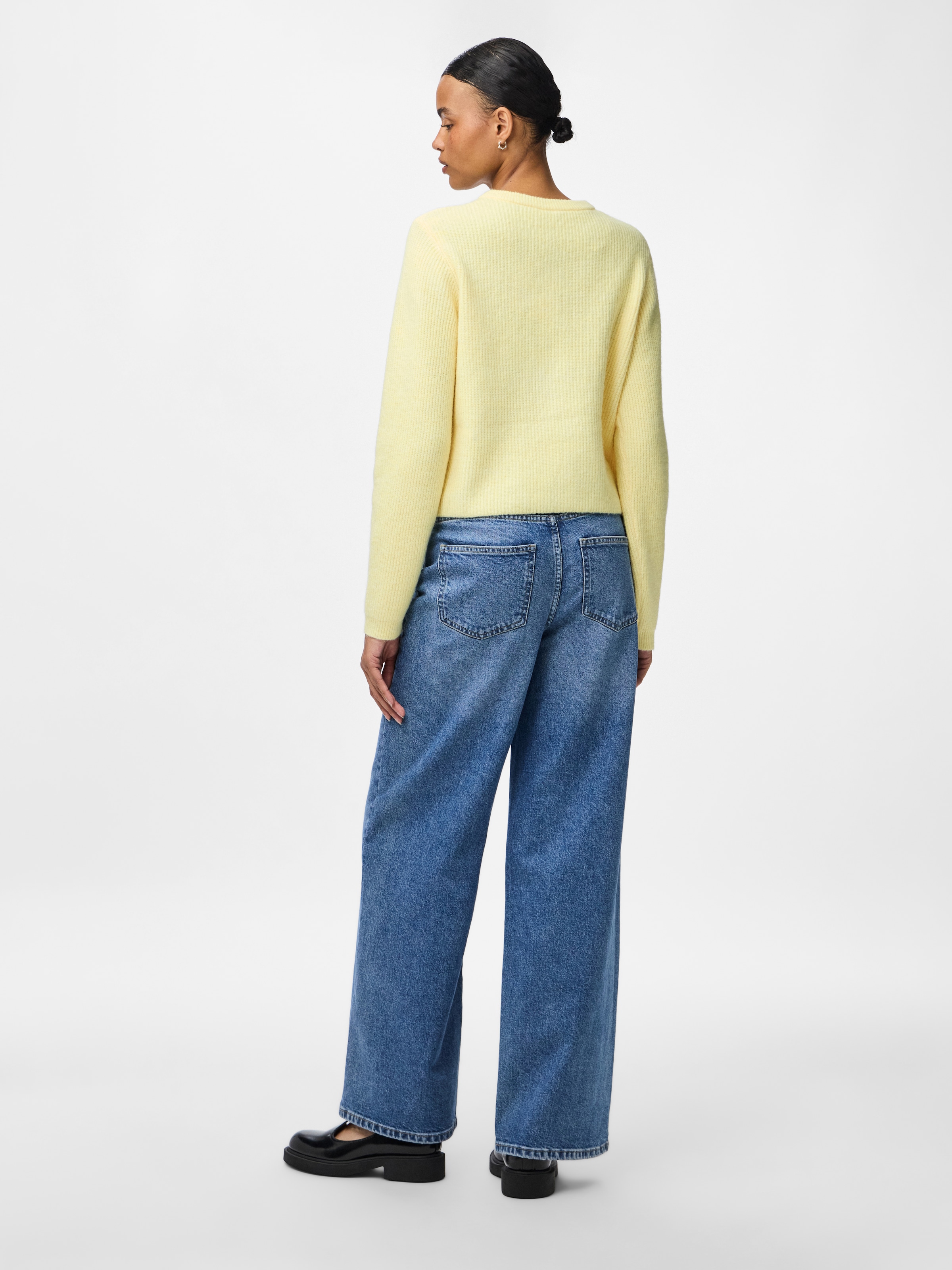 pieces Strickjacke »PCSILLY LS O-NECK KNIT CARDIGAN NOOS BC« Materialmix, regular fit