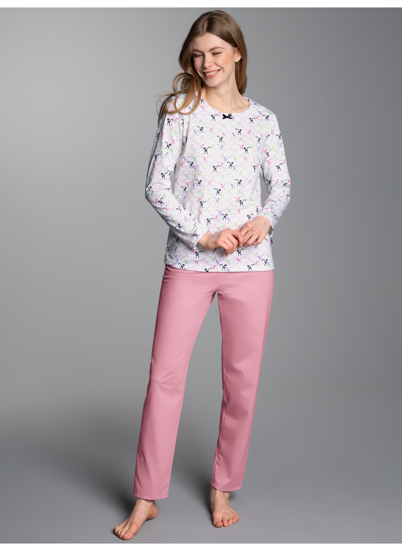 Trigema Schlafanzug "TRIGEMA Pyjama mit Katzenmotiv" 1 Stk. tlg. günstig online kaufen
