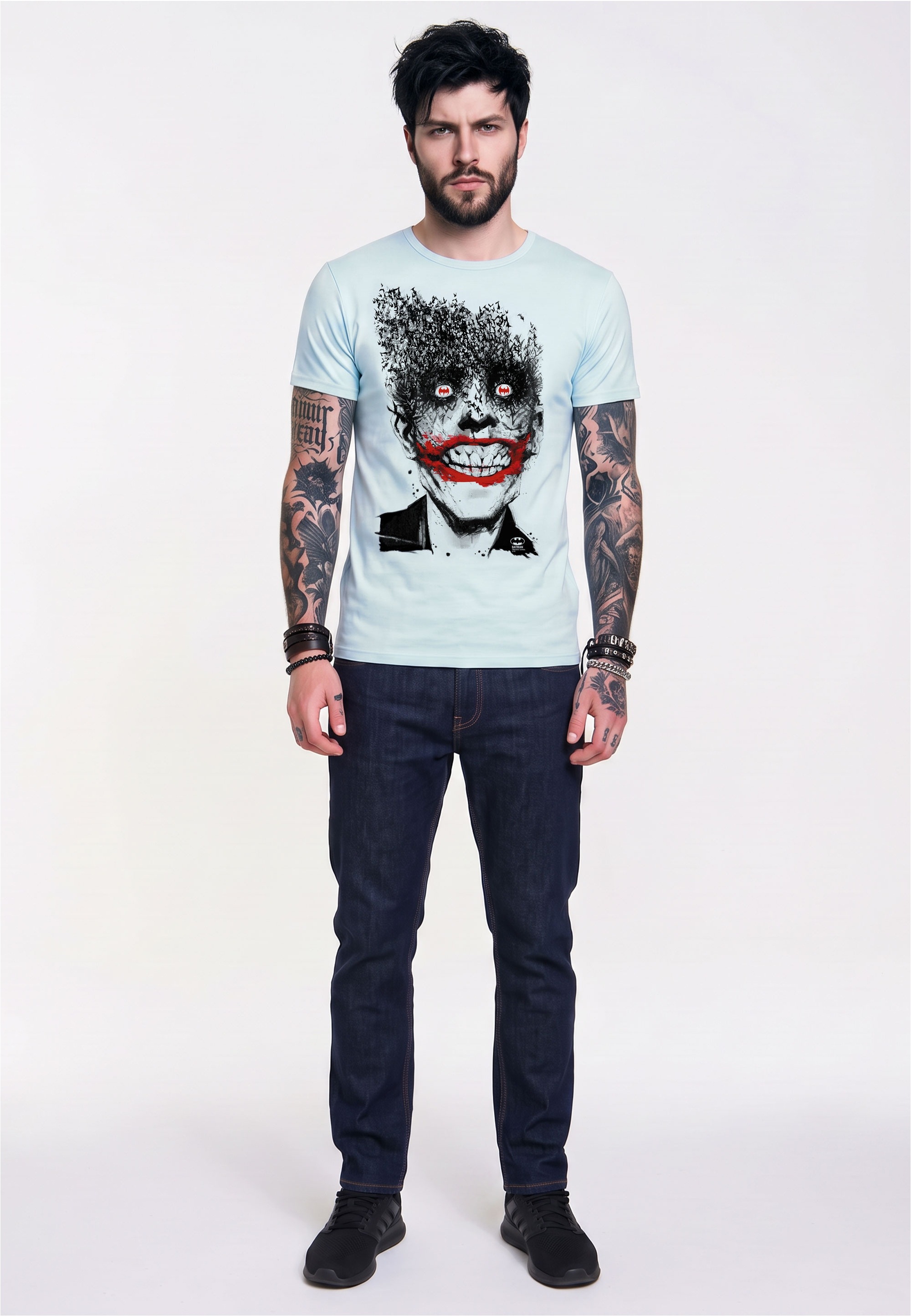 LOGOSHIRT T-Shirt »Batman - Joker Bats« mit trendigem Superschurken-Print