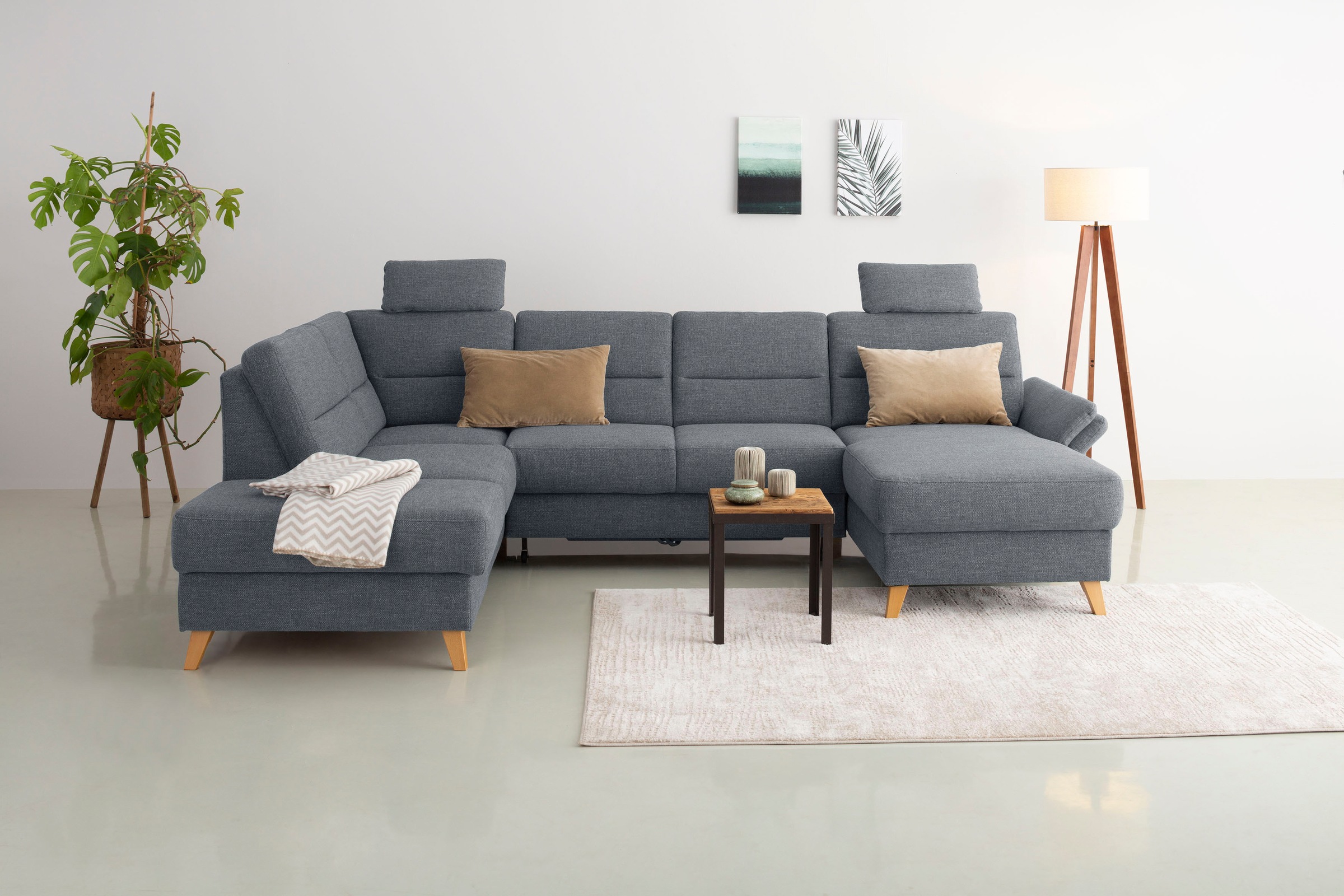 Home affaire "Westerland U-Form" Federkern, wahlweise Bettfunktion, Staurau günstig online kaufen