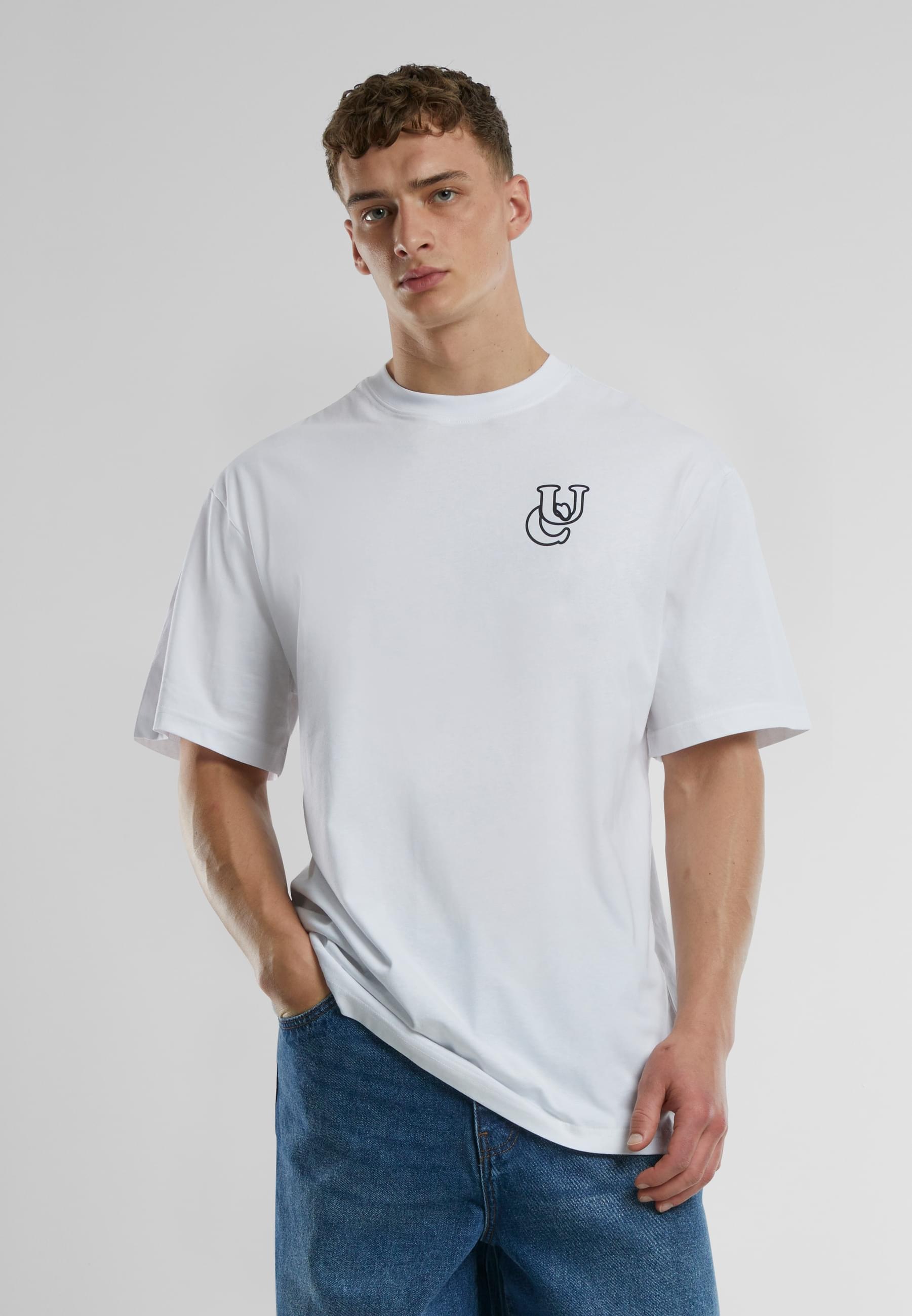 URBAN CLASSICS T-Shirt »Urban Classics UC Shiny Logo Tall Tee«, (1 tlg.)
