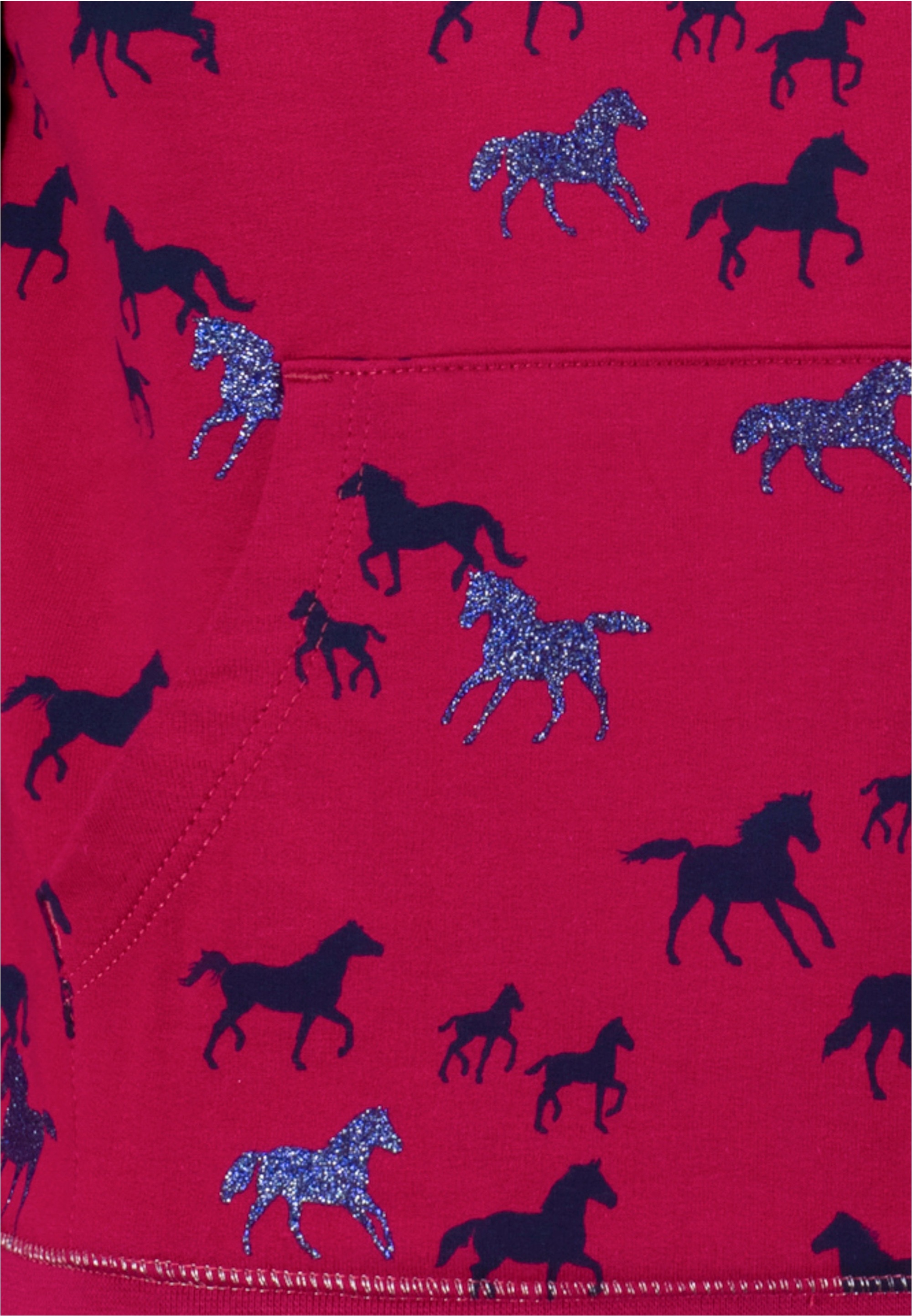 SALT AND PEPPER Kapuzensweatshirt »AOP glitter Horse«, mit kuscheliger Innenseite