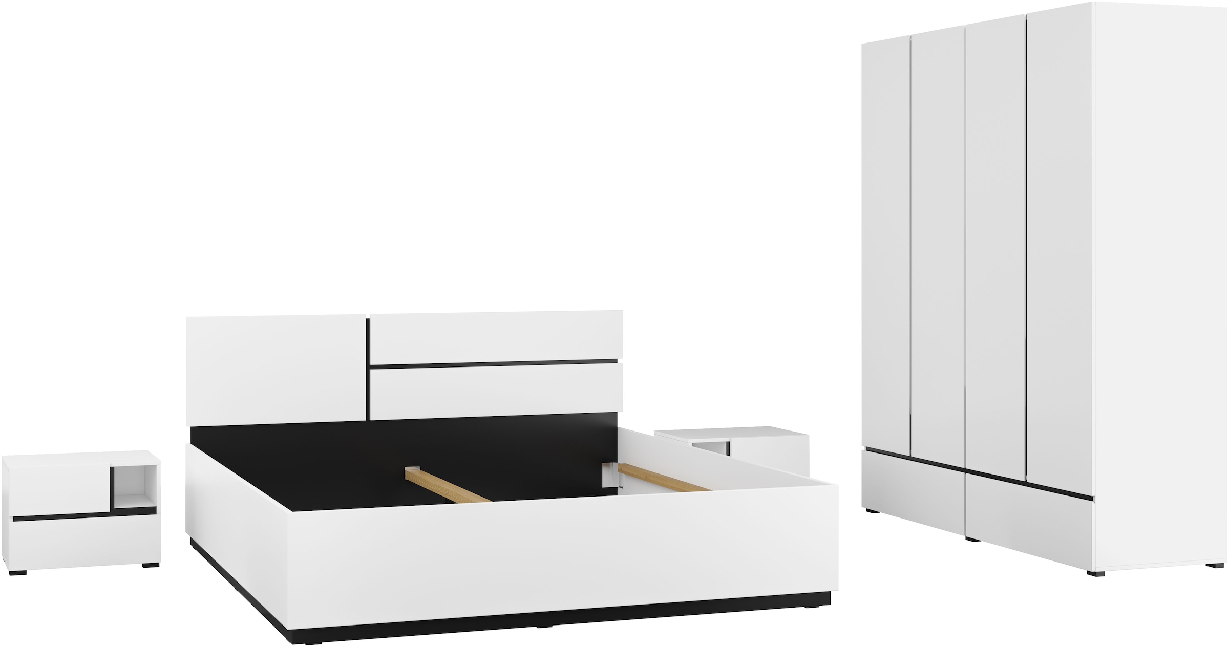 OTTO home Schlafzimmer-Set "Cross, moderne, grifflose Optik, FSC-zertifizie günstig online kaufen