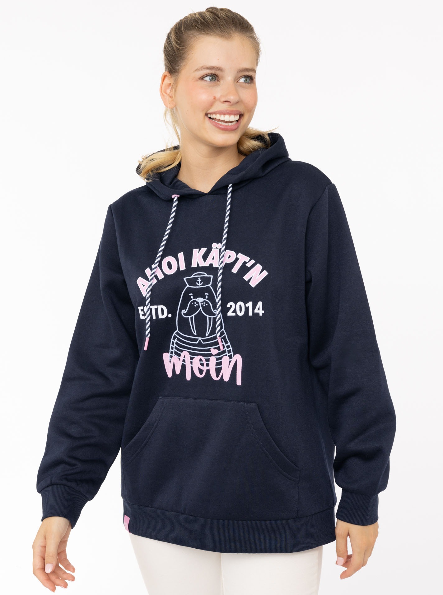 Zwillingsherz Hoodie ""Ahoi Käpt´n"", Mini-Me,mit süßem Seehund mit Kapitän günstig online kaufen