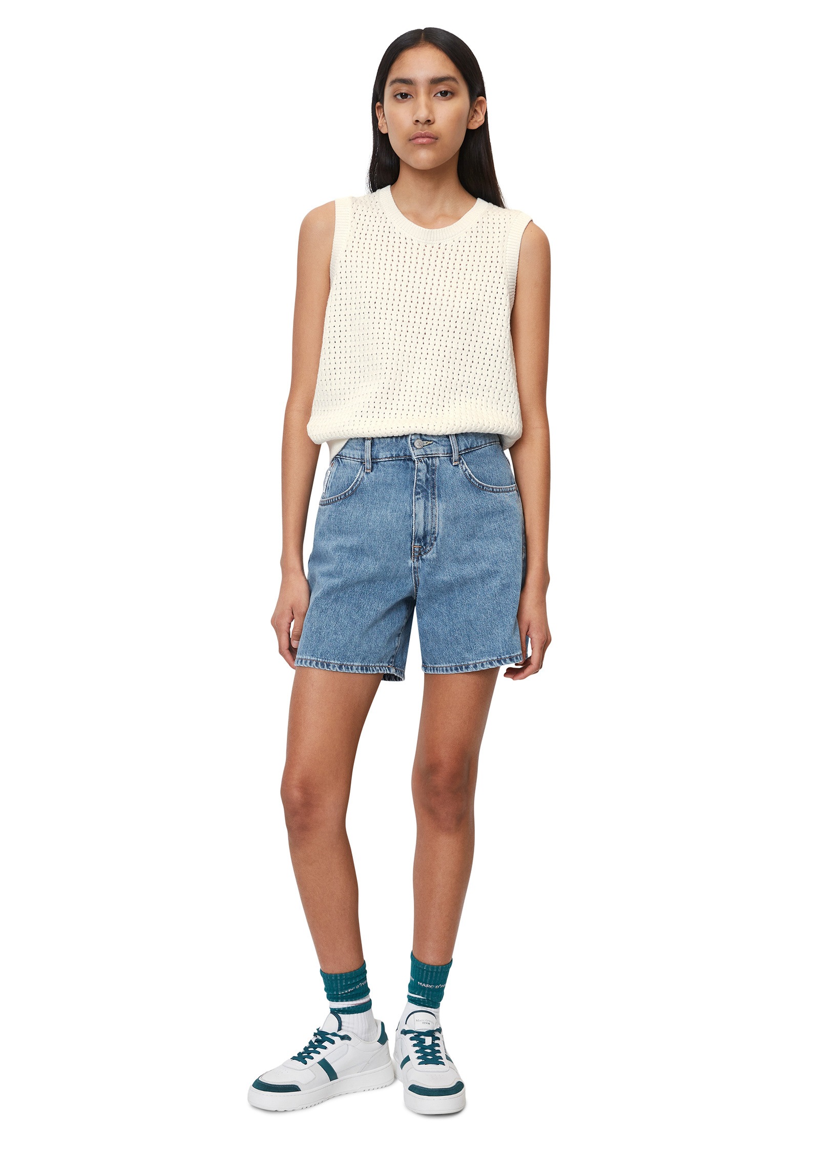 Marc O'Polo DENIM Rundhalspullover »aus Organic Cotton-Garn«