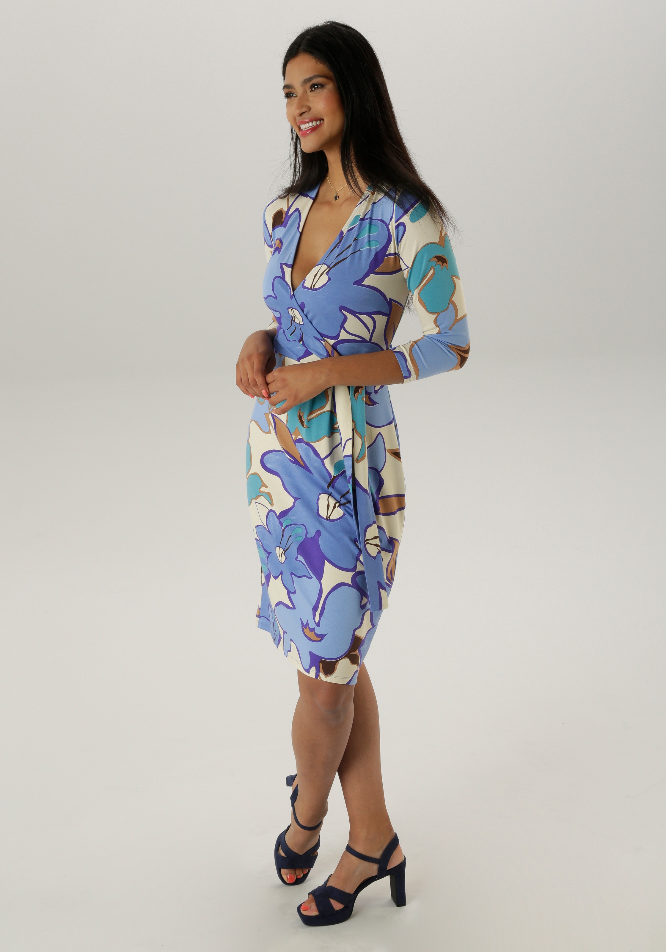 Aniston SELECTED Jerseykleid, in femininer Wickel-Optik günstig online kaufen