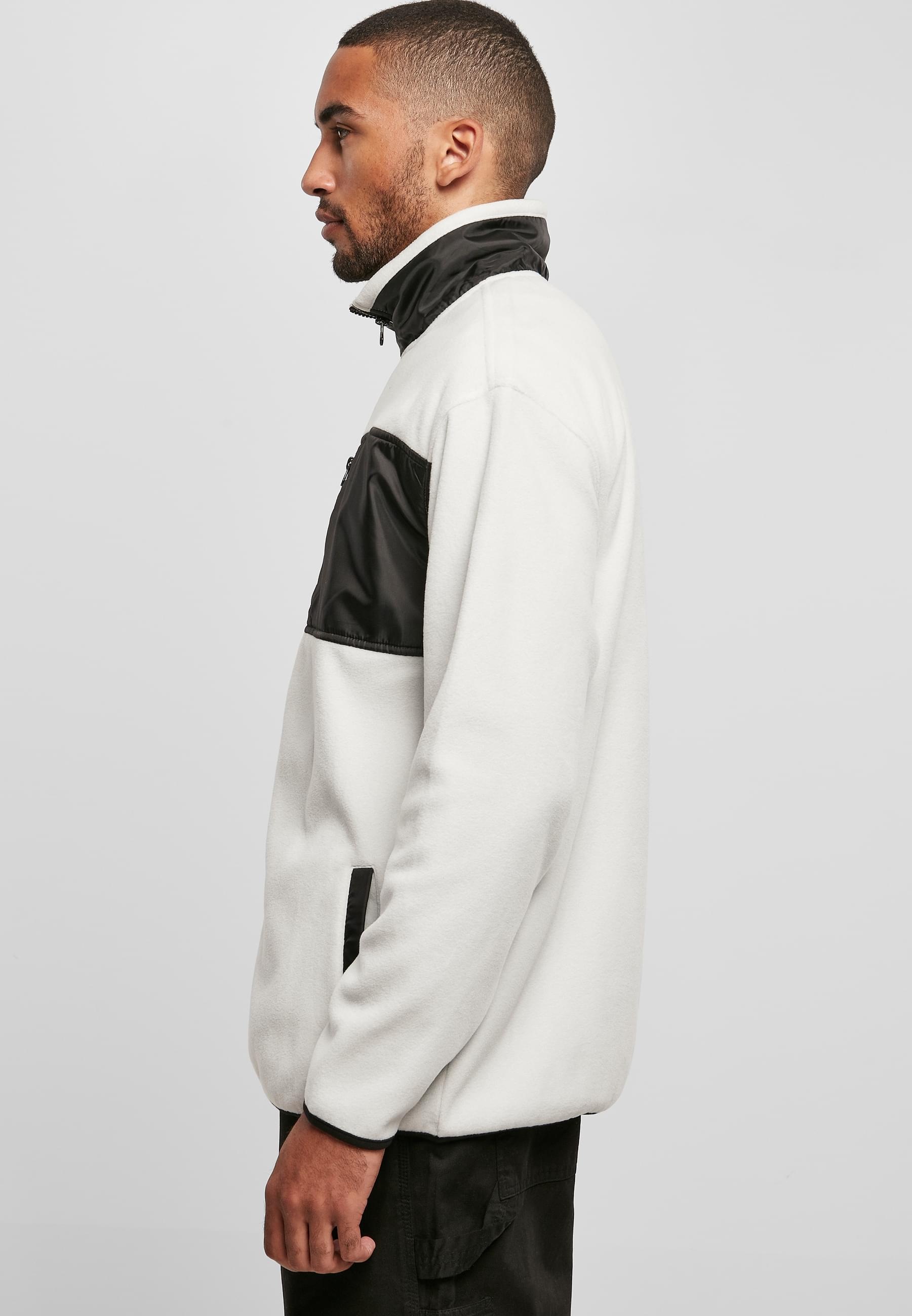 URBAN CLASSICS Fleecejacke »Urban Classics Herren Patched Micro Fleece Jacket«, (1 St.), ohne Kapuze