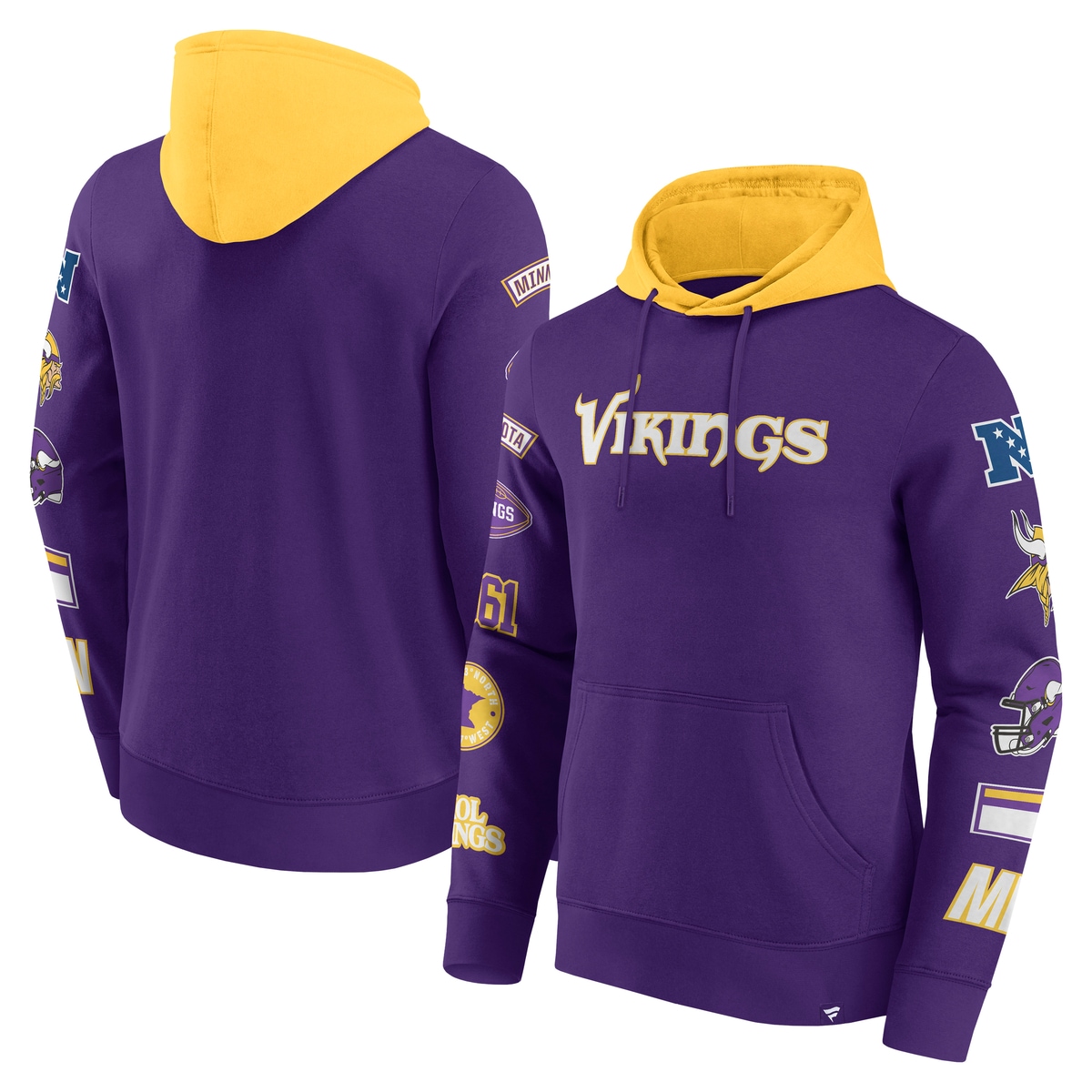 Fanatics Kapuzenpullover "Fanatics Hoodie Minnesota Vikings Patched Out Fle günstig online kaufen