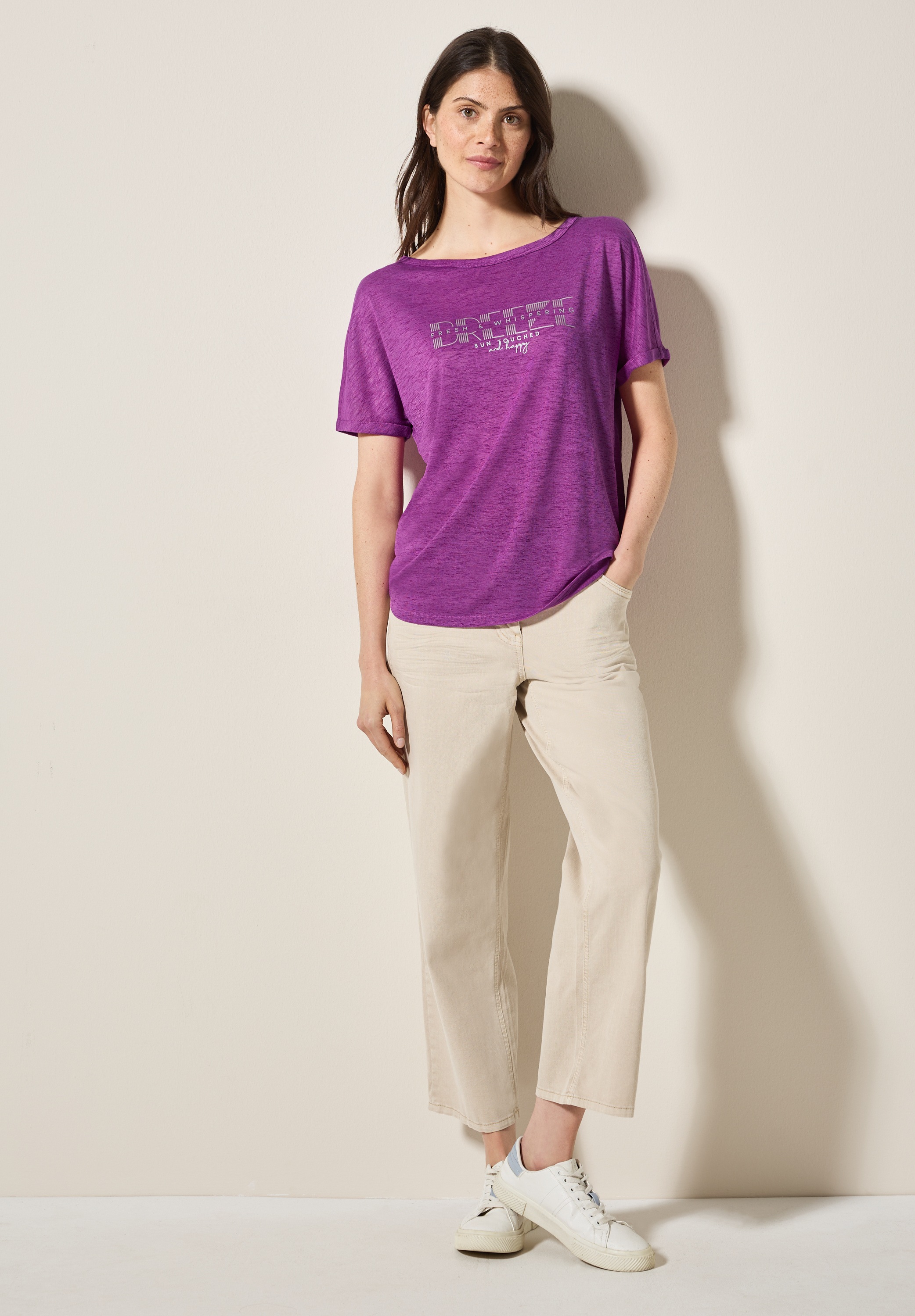 Thumbnail - Cecil Print-Shirt im angenehmen Materialmix