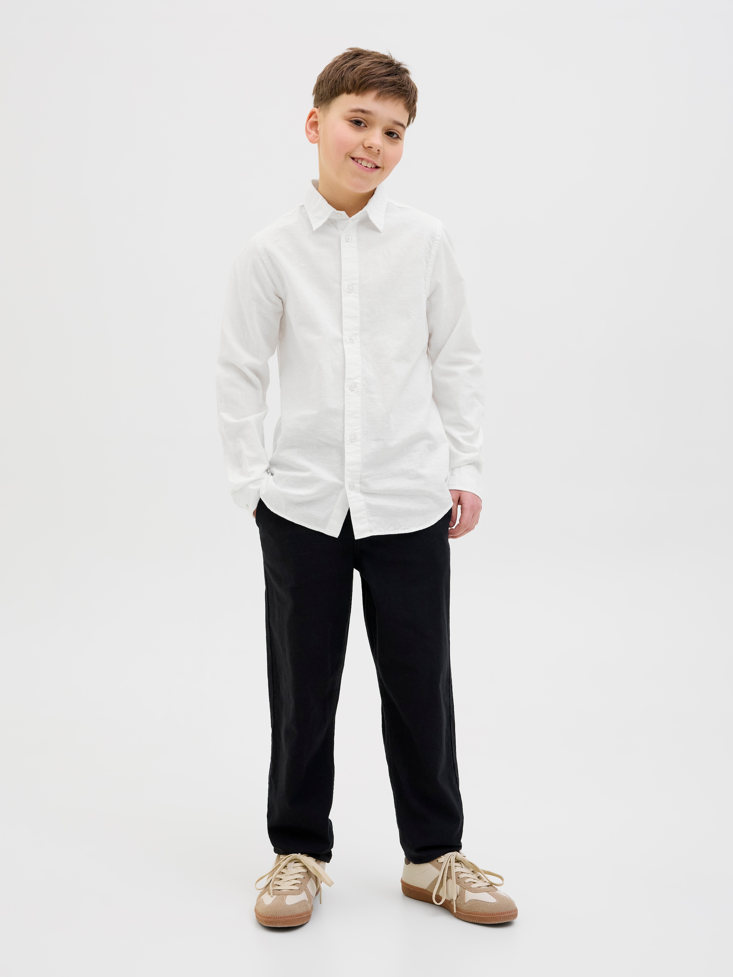 Jack & Jones Junior Langarmhemd »JJEBREEZE SHIRT LS SN JNR«
