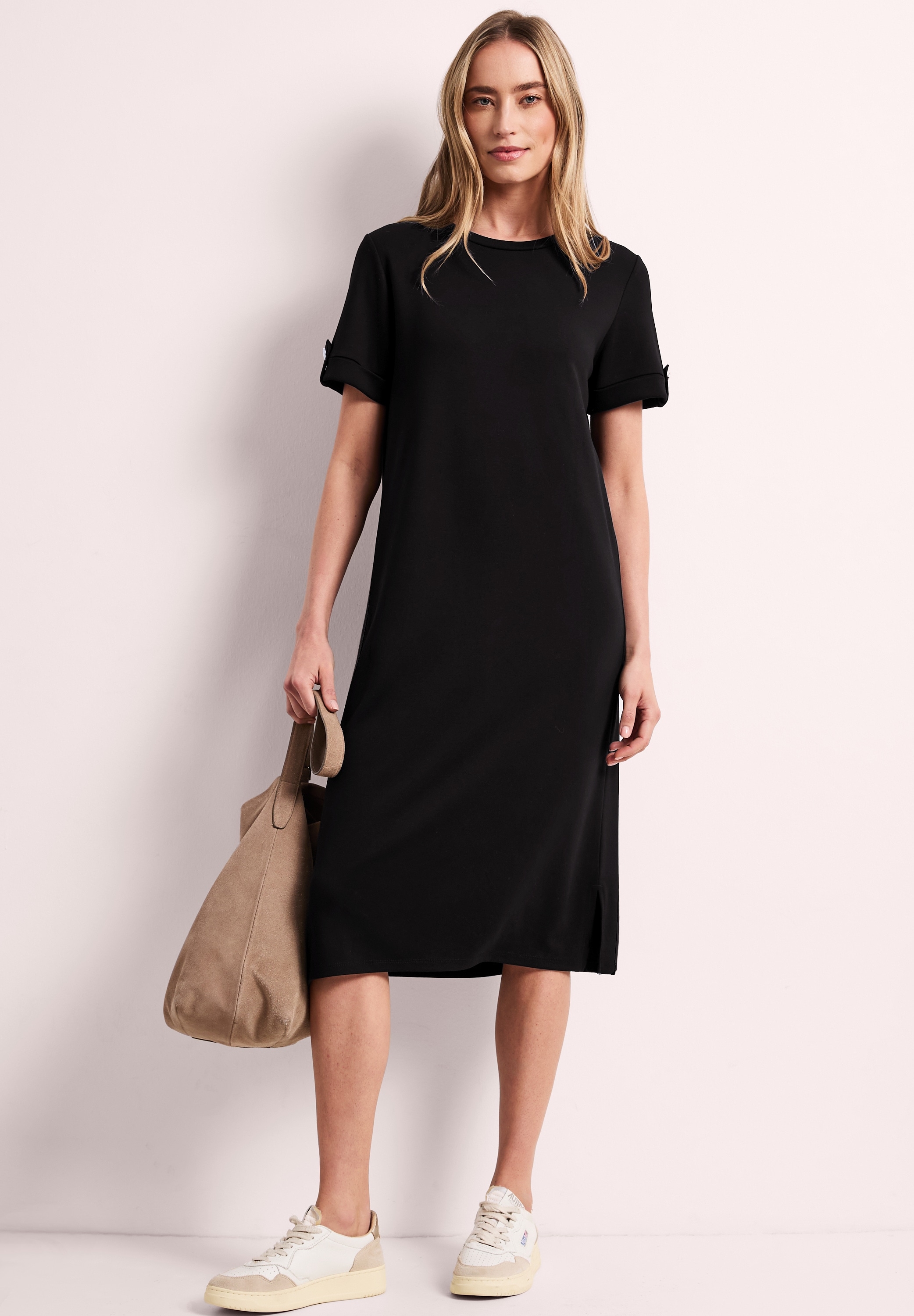 STREET ONE Jerseykleid Ohne Taschen mit Rundhalsausschnitt