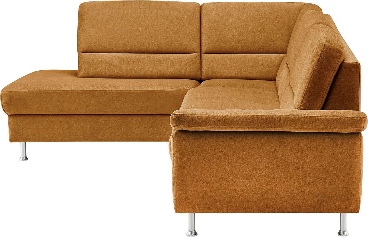 CALIZZA INTERIORS Ecksofa »Onyx L-Form«, Ottomane links oder rechts, wahlweise mit Bettfunktion, Breite 257 cm