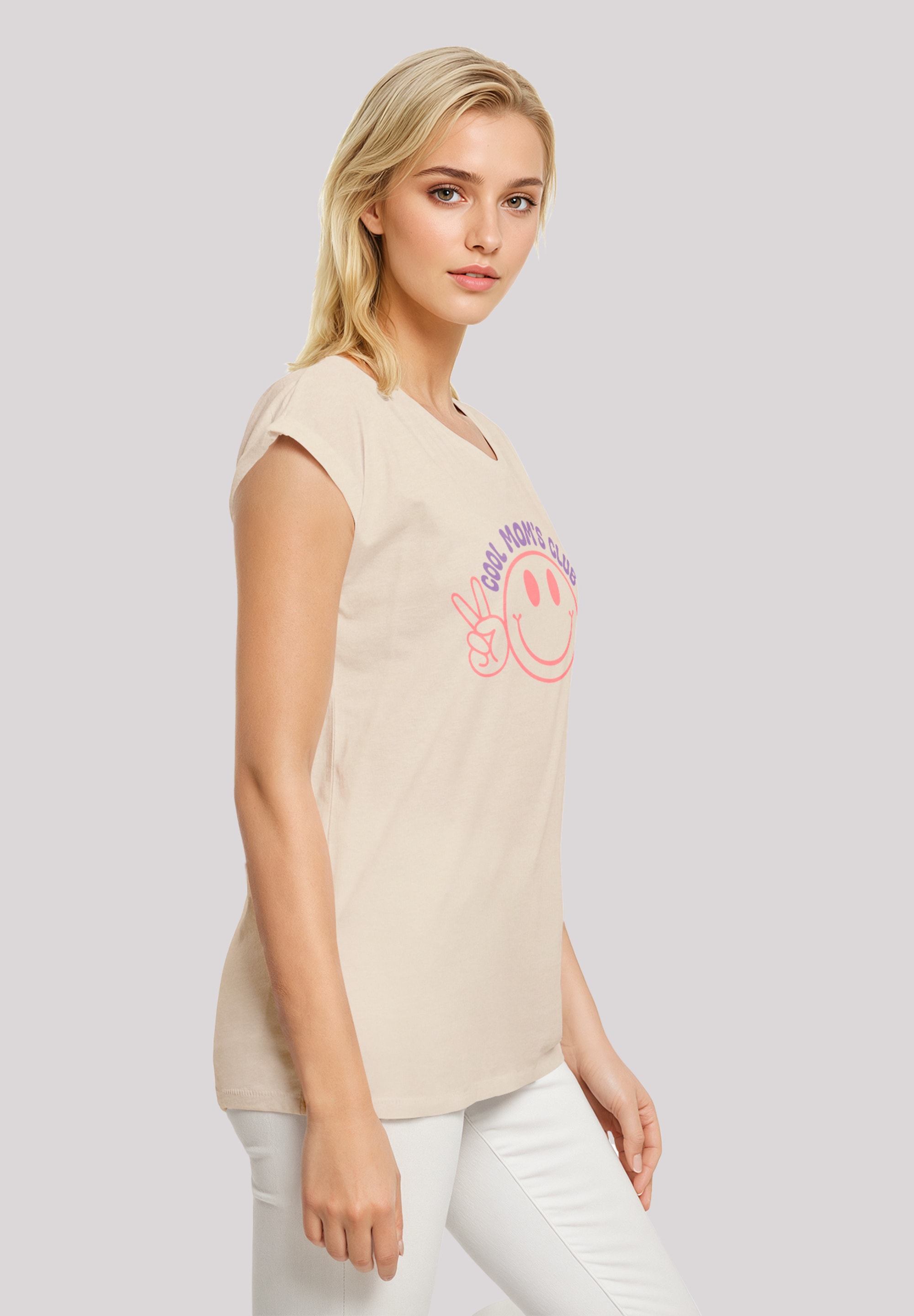 F4NT4STIC T-Shirt »Muttertag Cool Moms Club Peace Zeichen Pastell«, Premium Qualität