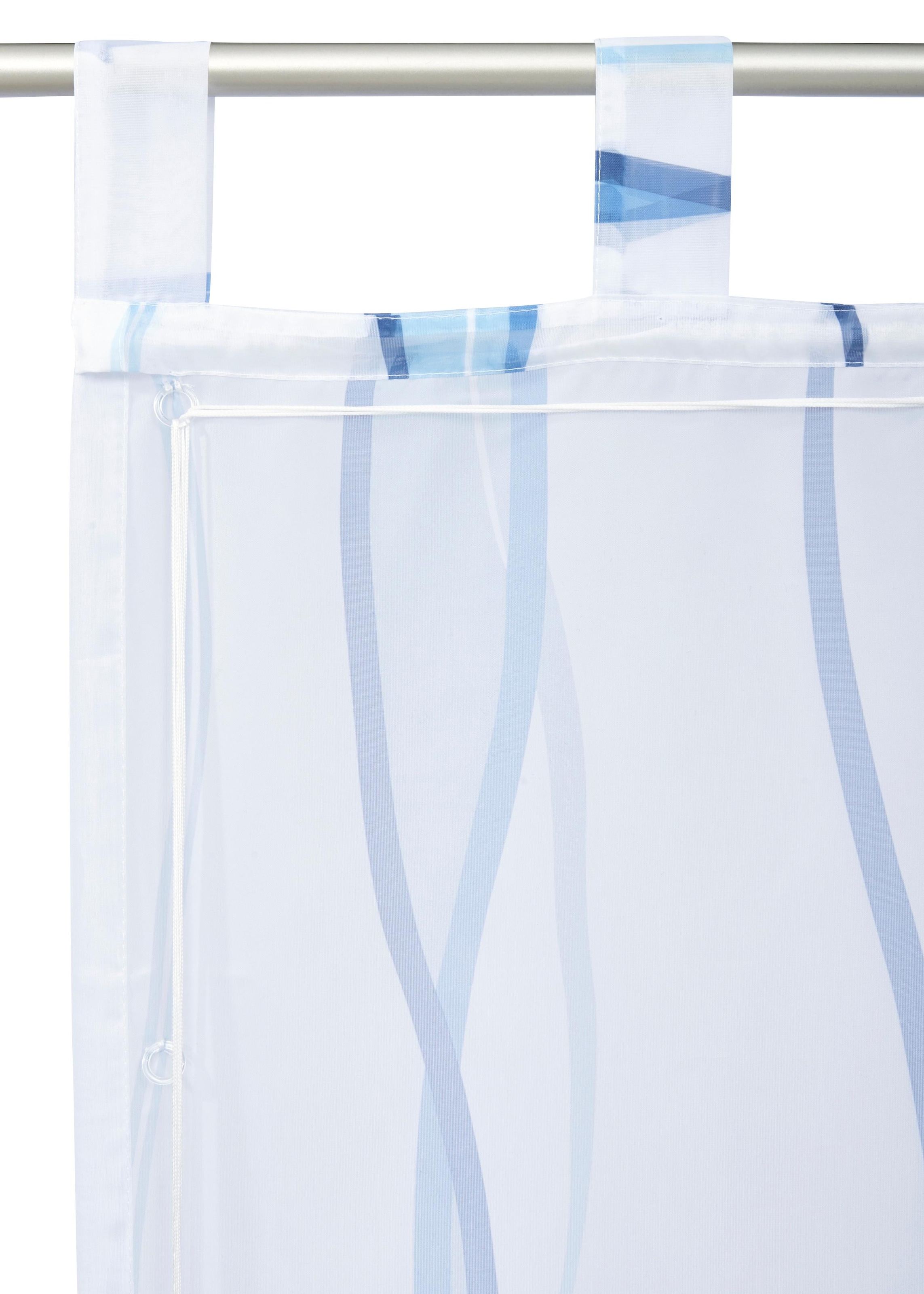 my home Raffrollo »Dimona«, mit Schlaufen, Transparent, Voile, Polyester