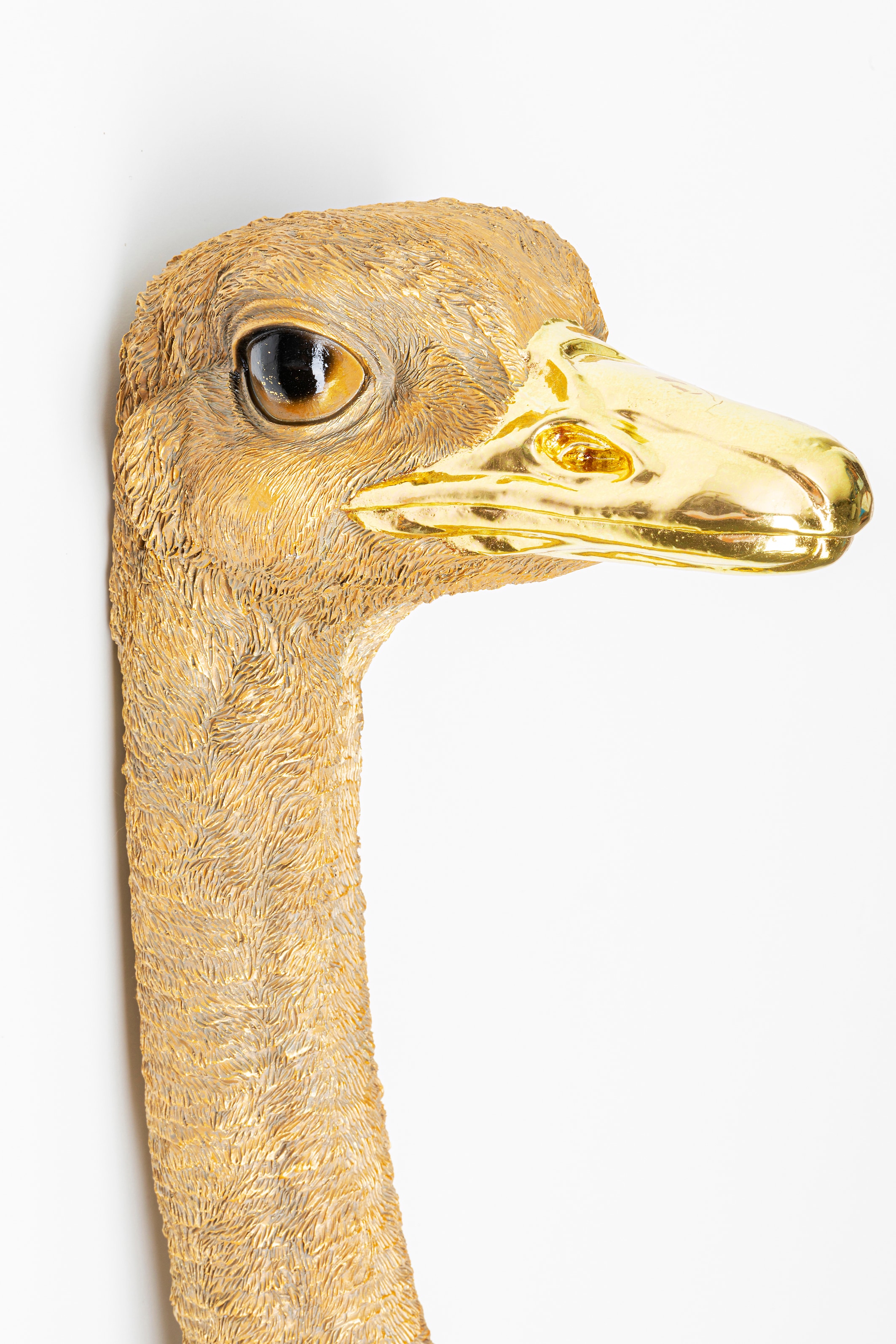 Kare Design Wanddekoobjekt »Wandschmuck Ostrich Gold 19x72cm«