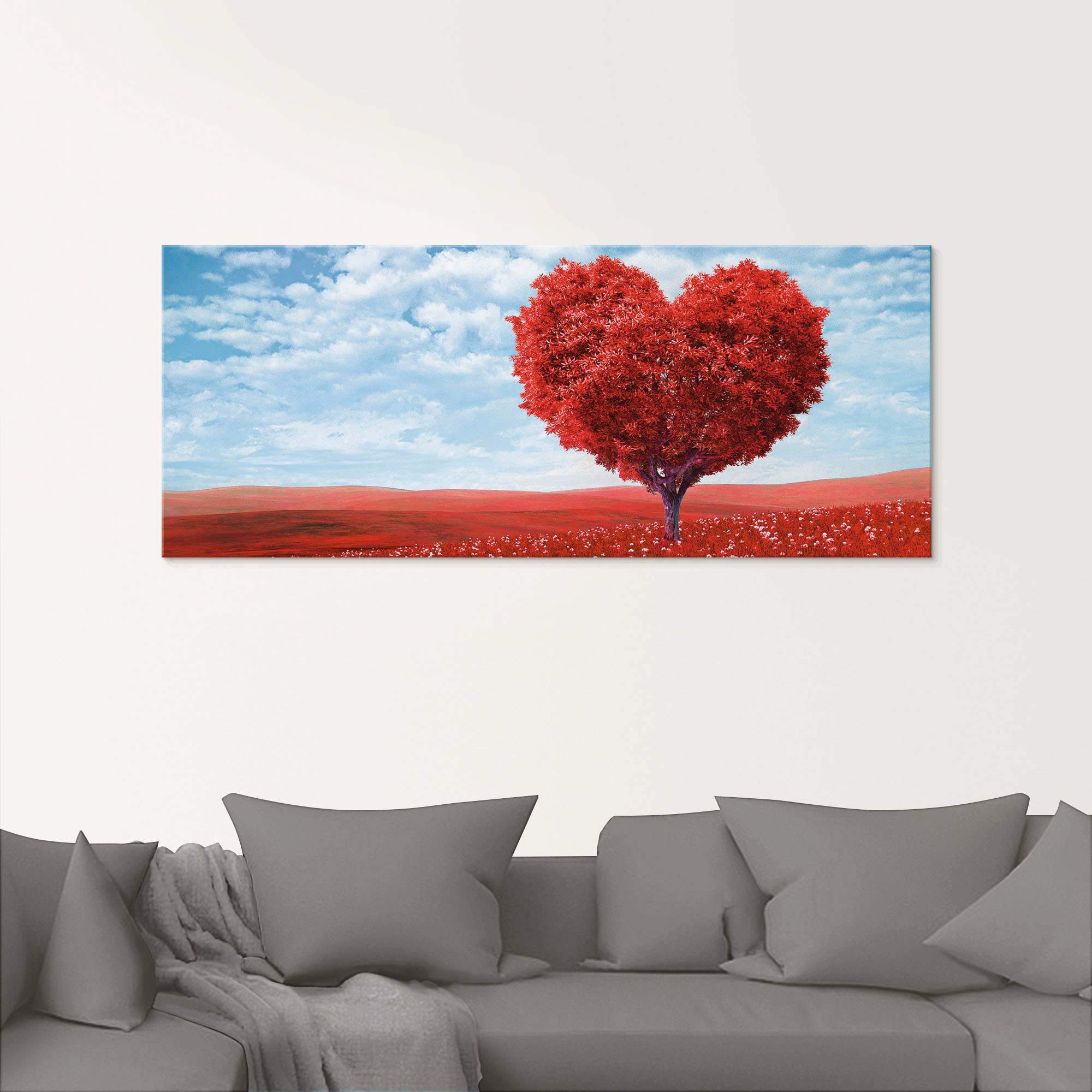 Artland Glasbild "Baum in Form eines Herzens" Herzen 1 Stk. tlg. in verschi günstig online kaufen