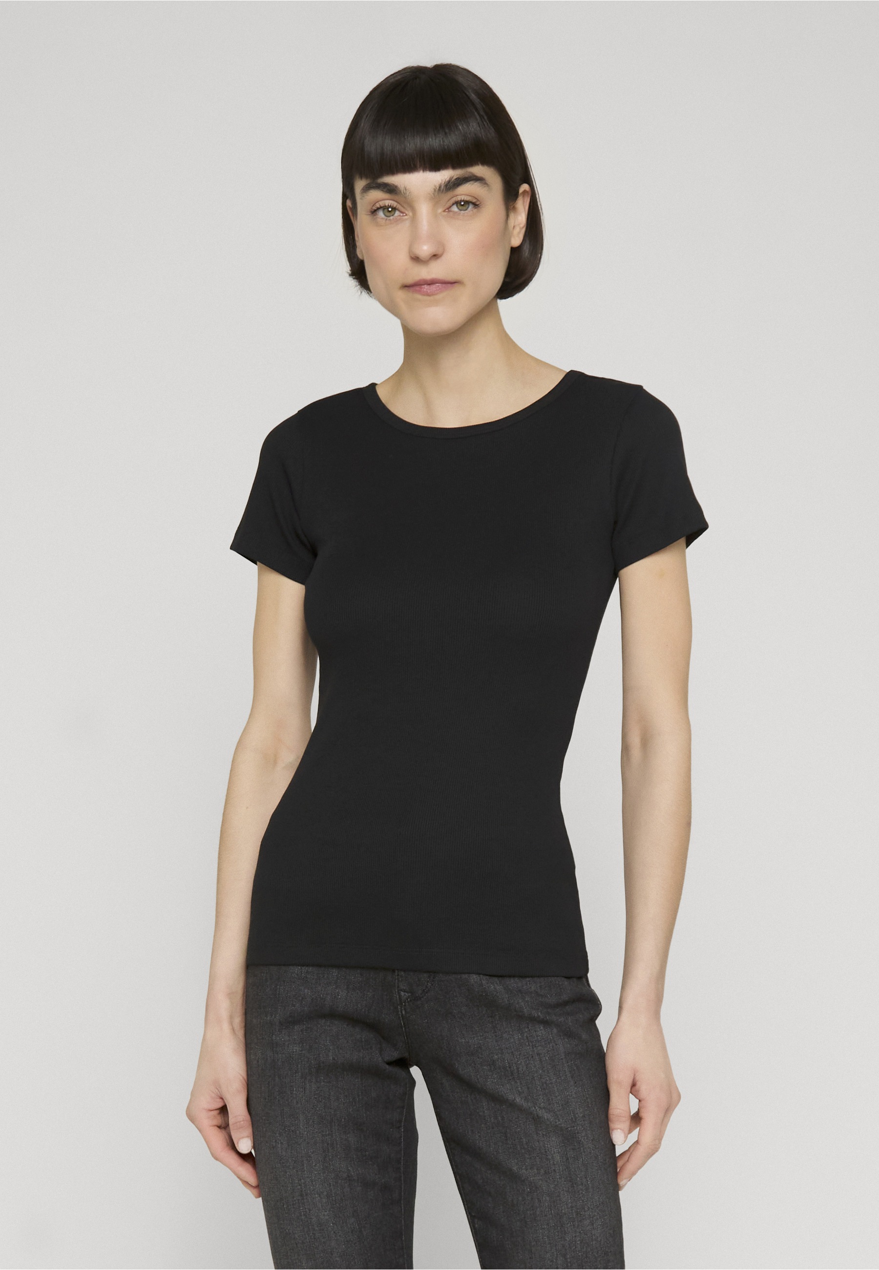 URBAN CLASSICS T-Shirt »Urban Classics Ladies Rib Slim Tee« 1
