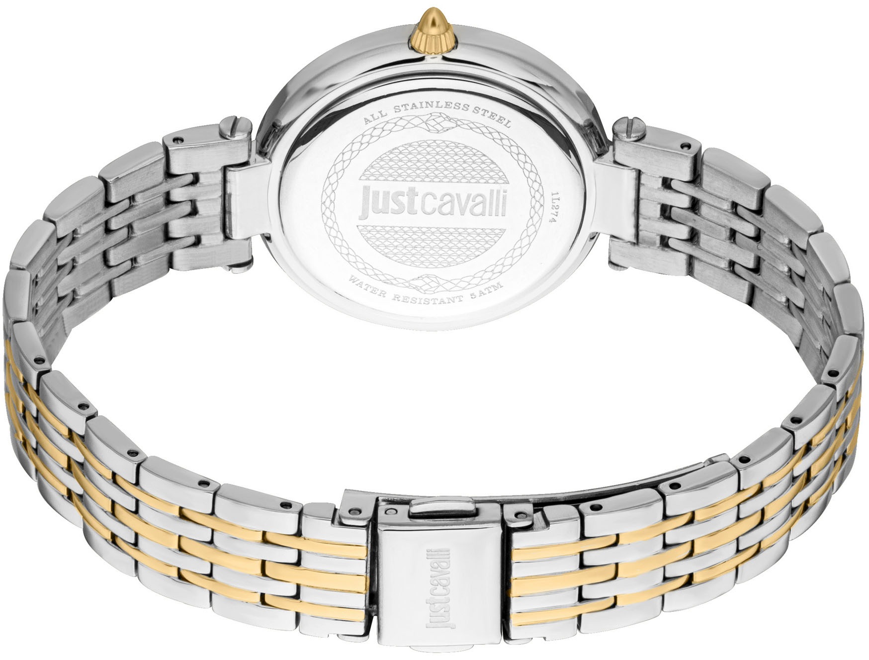 Just Cavalli Time Quarzuhr »Savoca«, (Set, 2 tlg., mit Armband), Armbanduhr, Damenuhr, Kristallsteine, Edelstahlarmband, Gerschenkidee