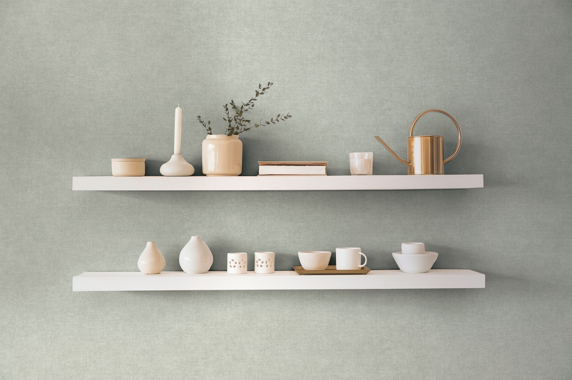 living walls Vliestapete »Smart Surfaces einfarbige Tapete Unitapete Struktur-Optik Landhaus«, matt, Vliestapete Textil-Optik für Schlafzimmer Küche Wohnzimmer Uni Design