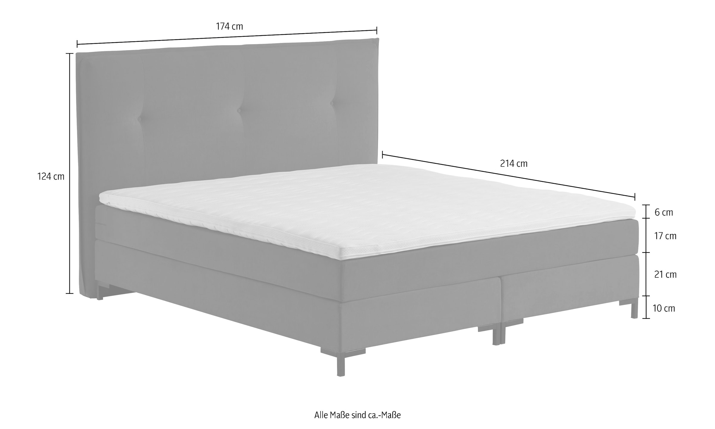 ATLANTIC home collection Boxspringbett »Romy«