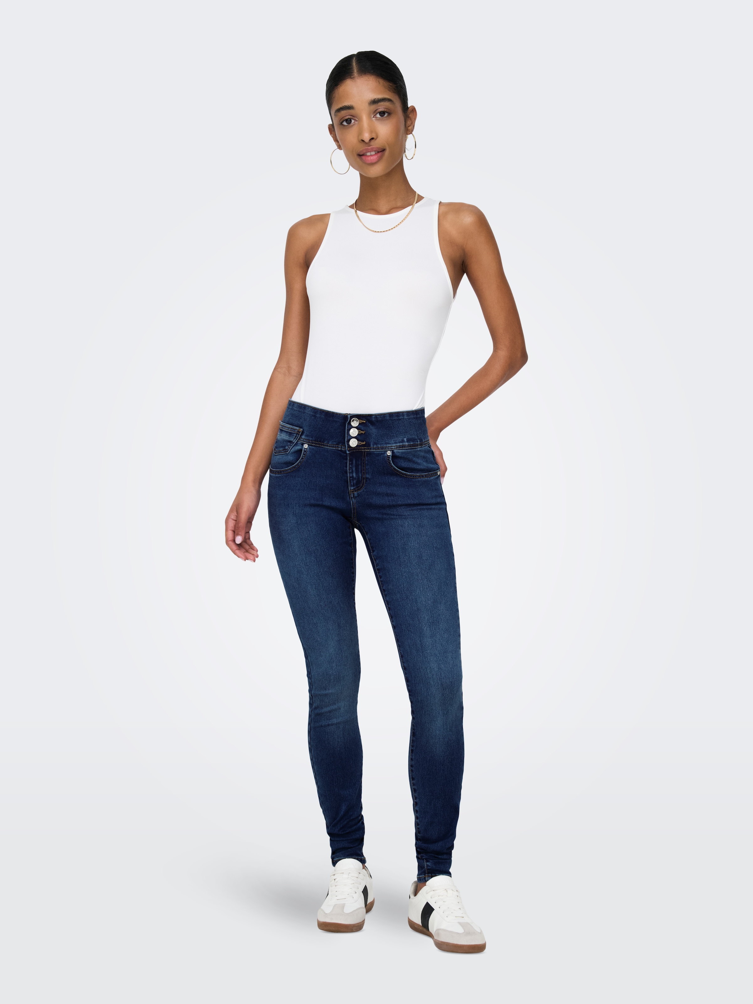 ONLY Skinny-fit-Jeans »ONLROYAL REG VIS BUT SK DNM PIM«