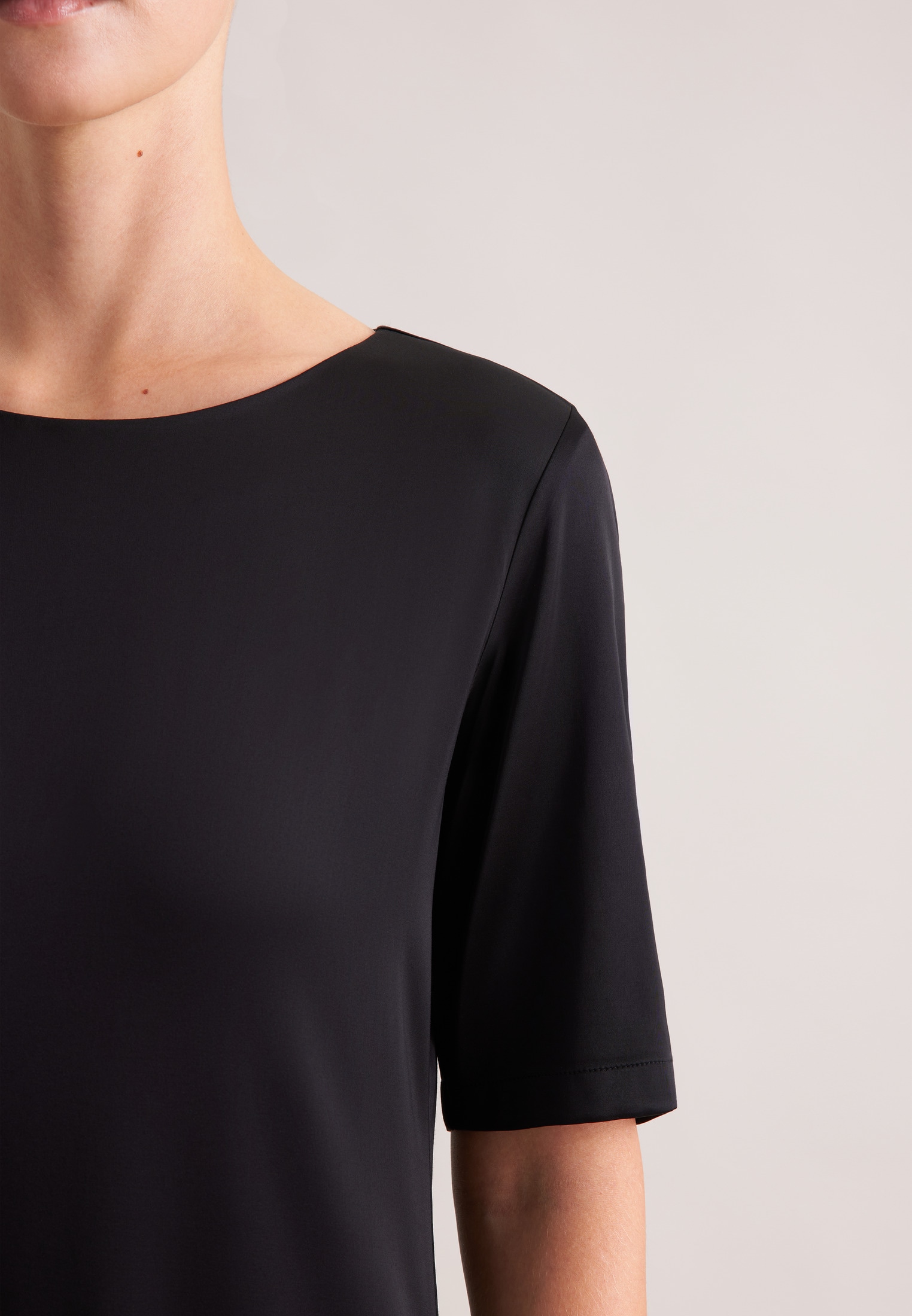 seidensticker Blusenkleid 1/2 Rundhals Uni