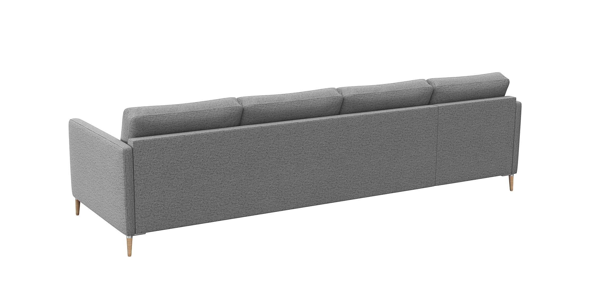 FLEXLUX Ecksofa »Fiore, super Sitzkomfort durch Kaltschaum im Sitz, L-Form«, schmale Armlehnen, Füße Alu+ Eiche