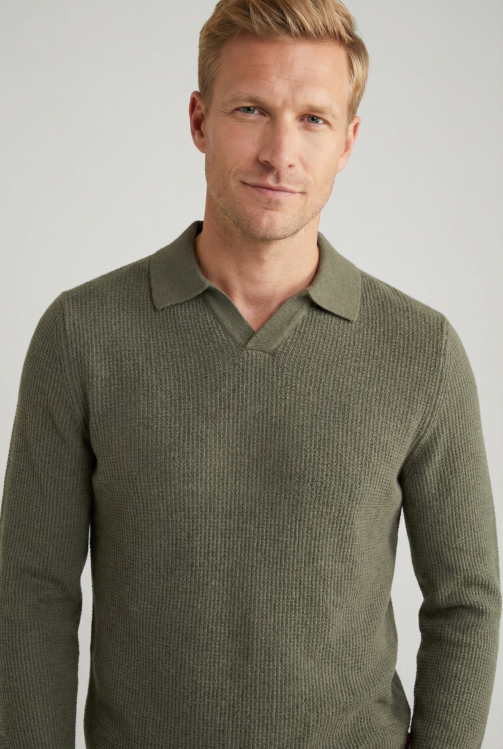 Joop Jeans Polokragenpullover »Ove« mit feinem Strukturmuster