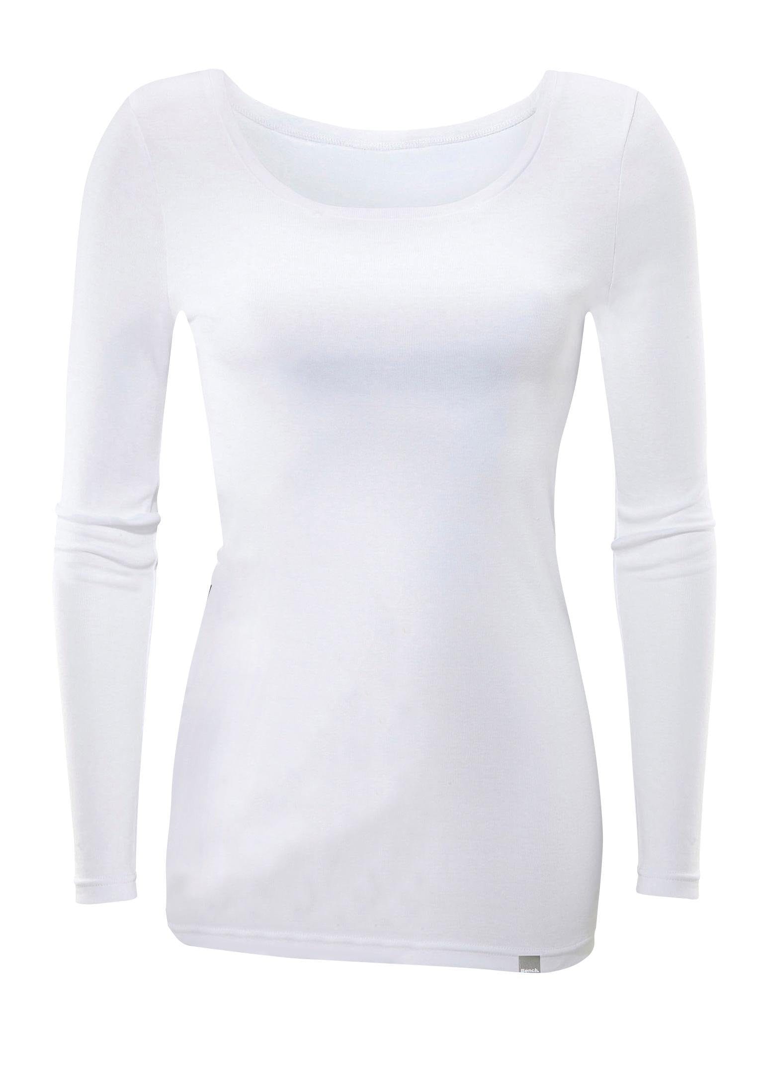 Bench. Langarmshirt »aus feiner Rippware«, (2er-Pack), aus weicher Baumwoll-Qualität
