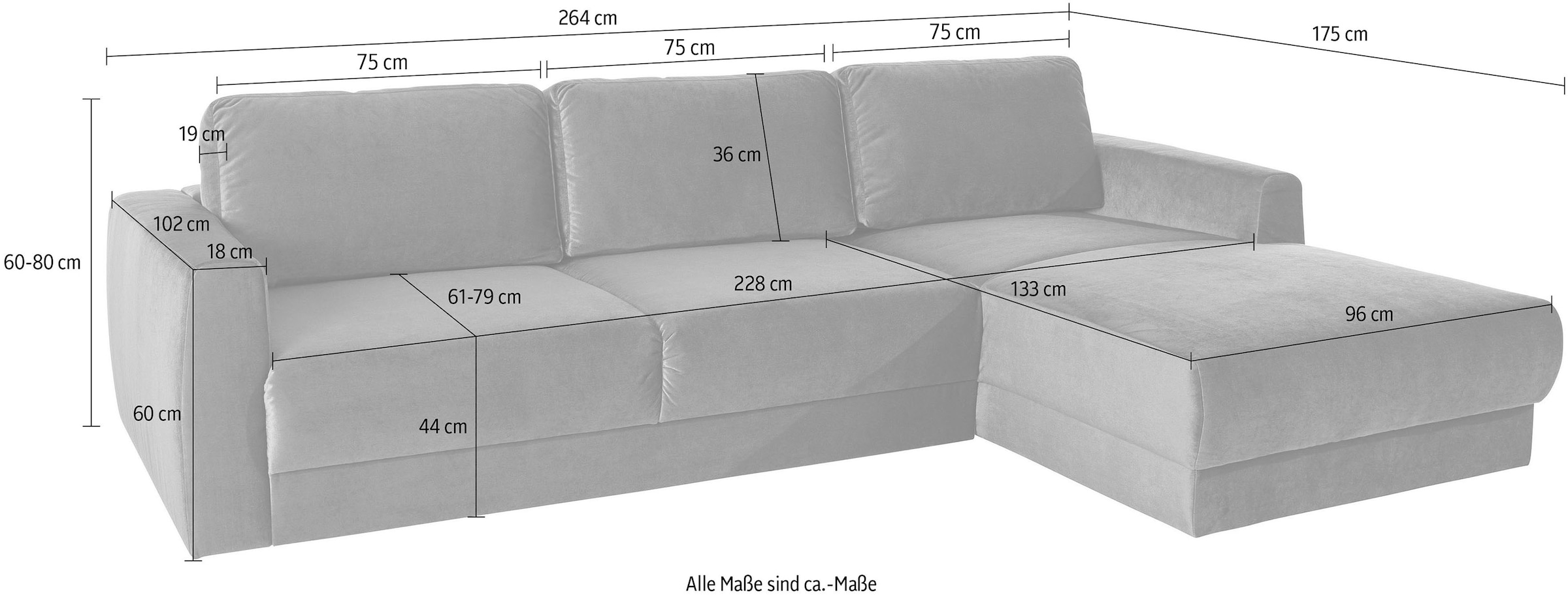 andas Ecksofa »Hobro L-Form«, in 3 Bezugsqualitäten in vielen Farben, Design by Morten Georgsen