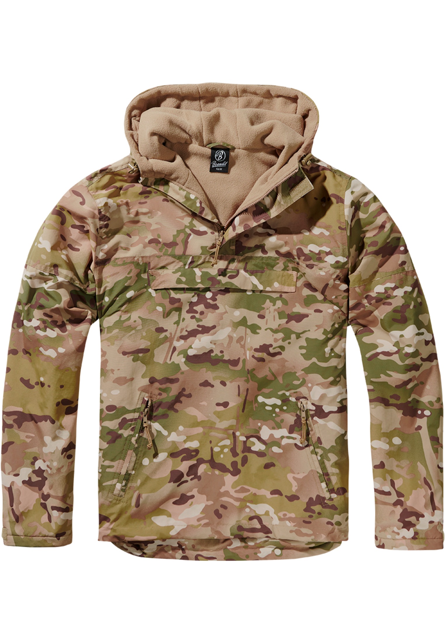 Brandit Anorak »Brandit Herren Fleece Pull Over Windbreaker«, (1 St.), mit Kapuze