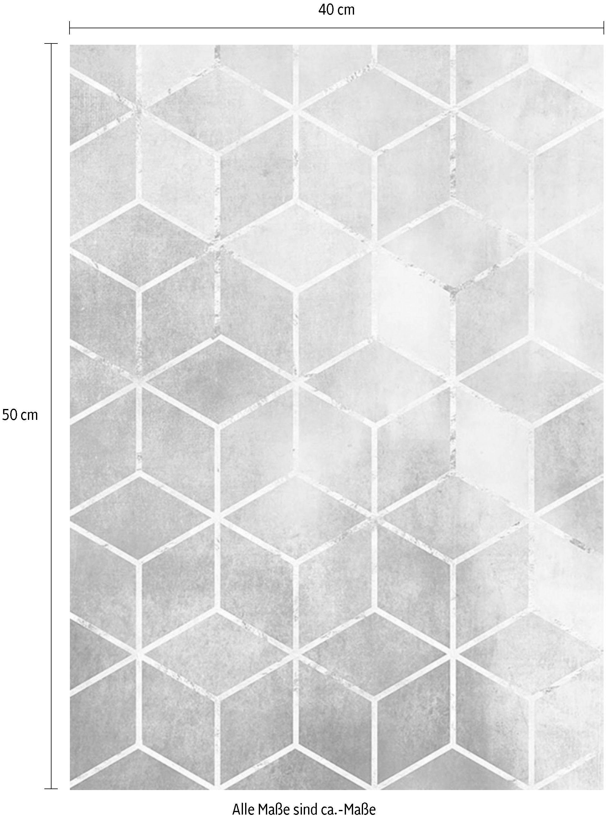 Komar Bild »Mosaik Rosso« Formen | Kunst 1 Stk. tlg. Wandbild zur Dekoration - ohne Rahmen