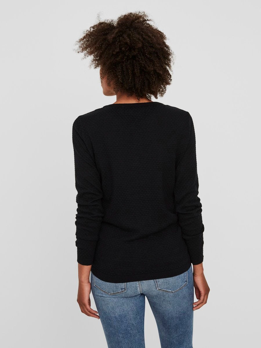 Vero Moda Rundhalspullover VMCARE STRUCTURE LS O-NECK BLOUSE aus Bio-Baumwo günstig online kaufen