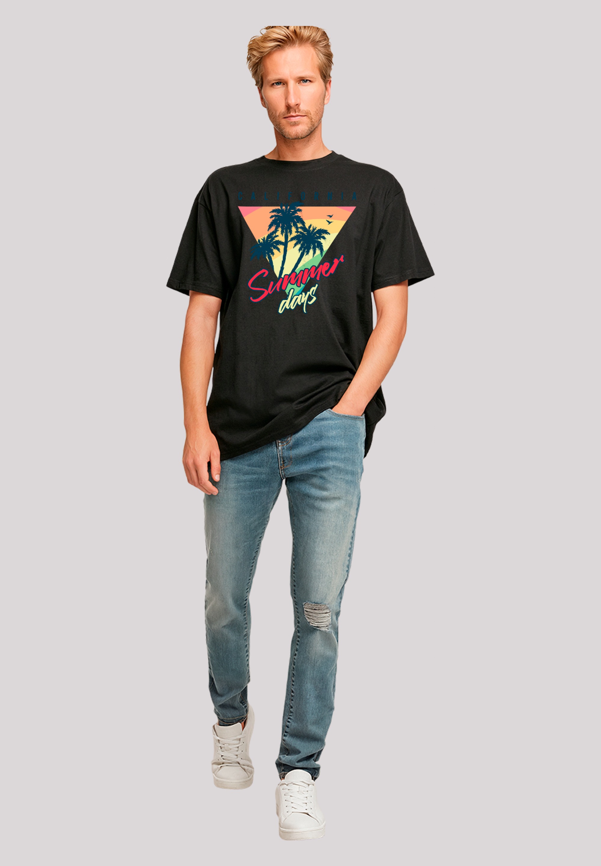 F4NT4STIC T-Shirt »California Palmen Retro«, Premium Qualität