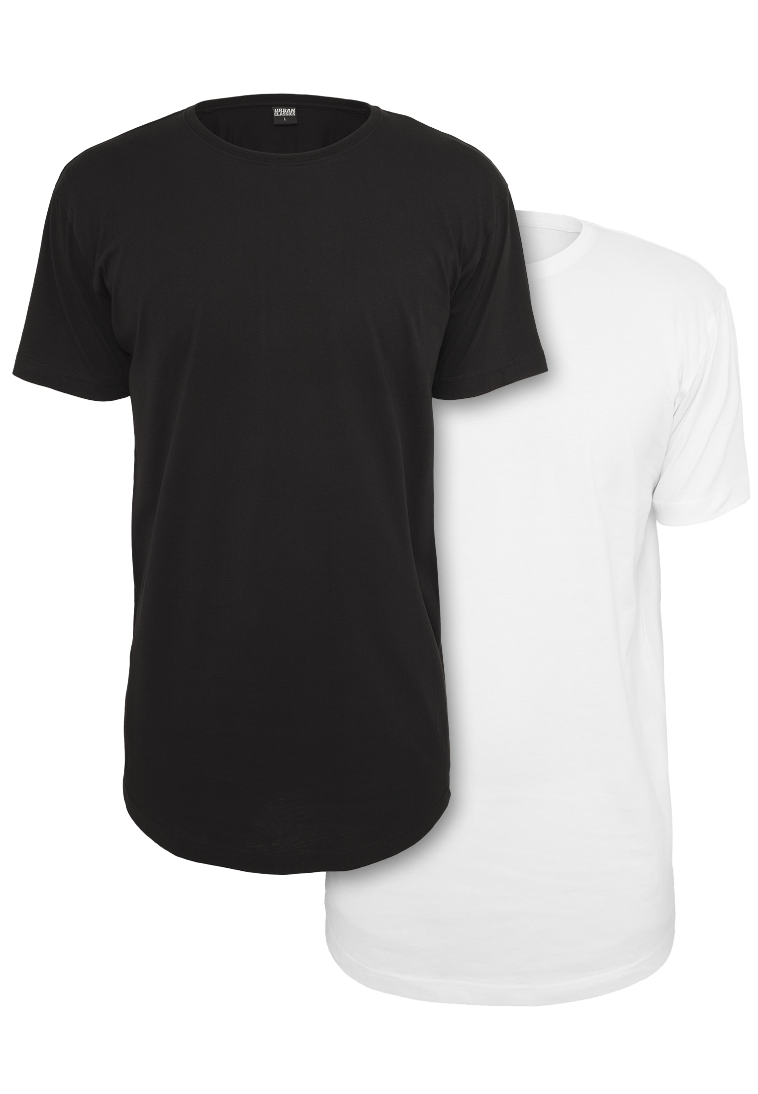 URBAN CLASSICS T-Shirt »Urban Classics Herren Pre-Pack Shaped Long Tee 2-Pack«, (1 tlg.)