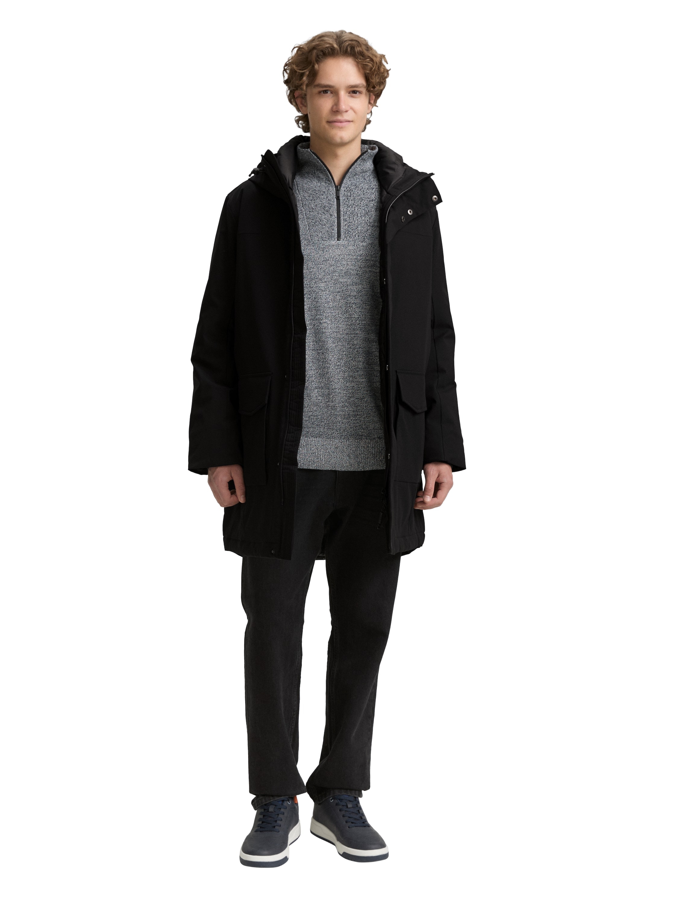 TOM TAILOR Denim Parka, mit Kapuze, mit wasserabweisender Funktion