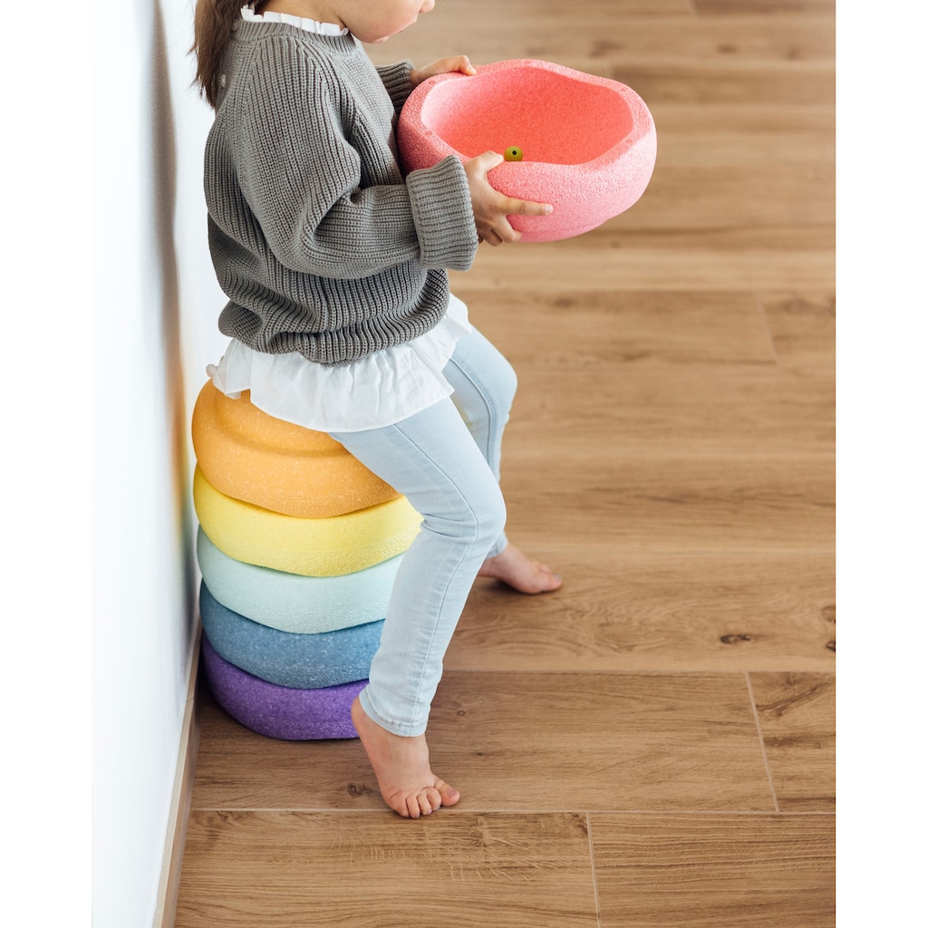 Stapelstein Balancetrainer »Stapelstein rainbow pastel«, für Drinnen und Draußen, 6-tlg. ØxH: 27,5x12 cm