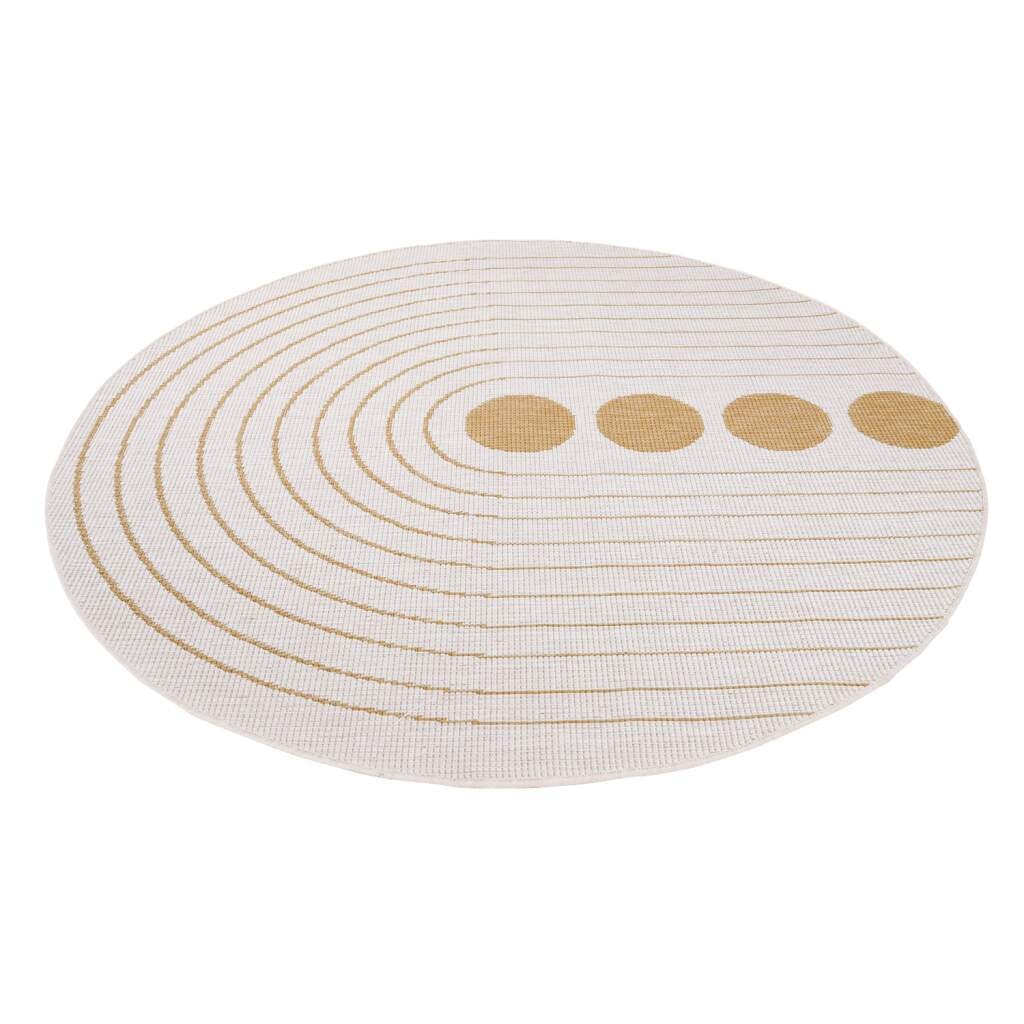 Carpet City Outdoorteppich »DUO RUG 5739«, rund, 5 mm Höhe, Wendeteppich Wetterfest In- & Outdoor, Balkon, Terrasse, Wohnzimmer