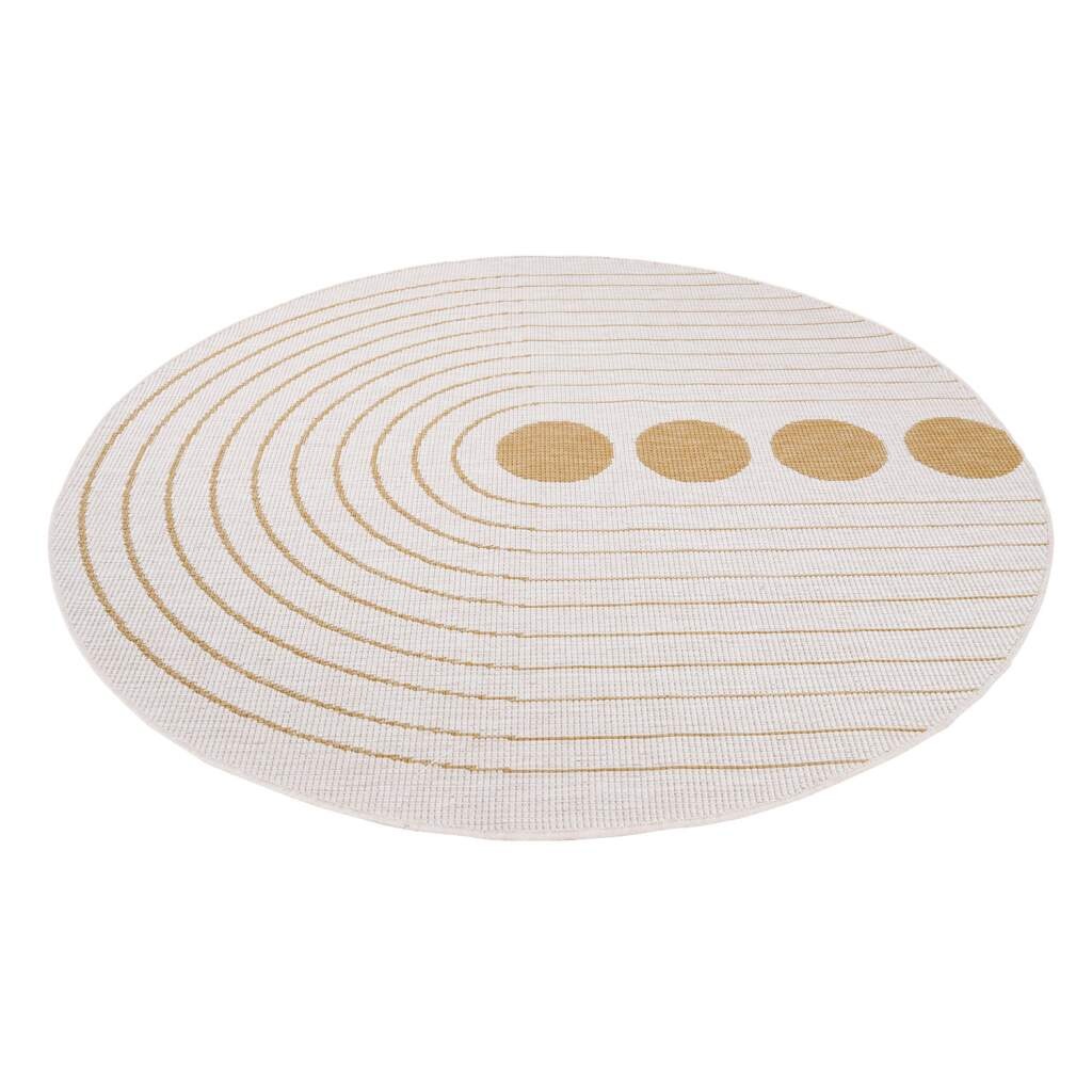 Carpet City Outdoorteppich "DUO RUG 5739" rund 5 mm Höhe Wendeteppich Wette günstig online kaufen